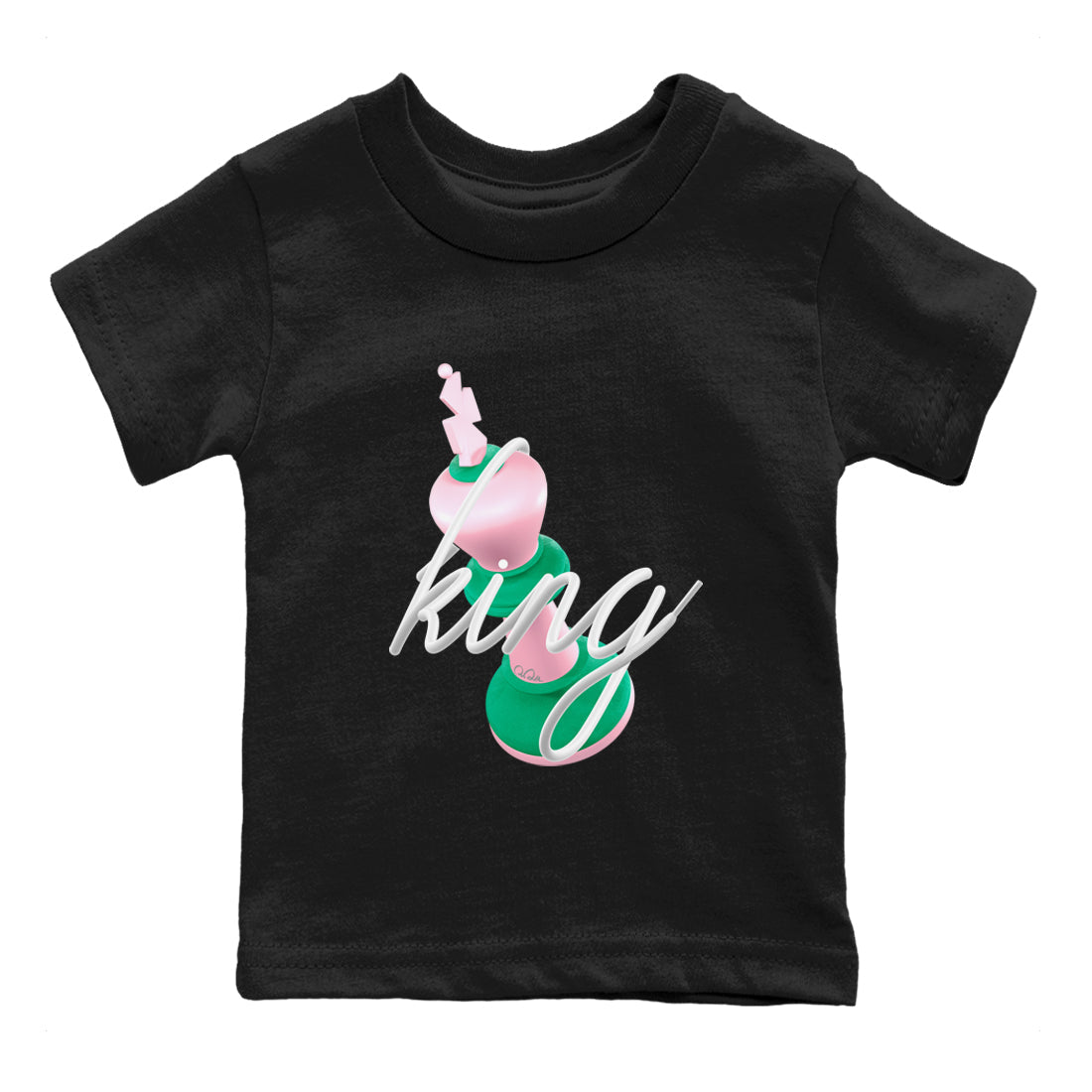 3D King snkmatch Tees Kids - Dunk Medium Soft Pink Malachite