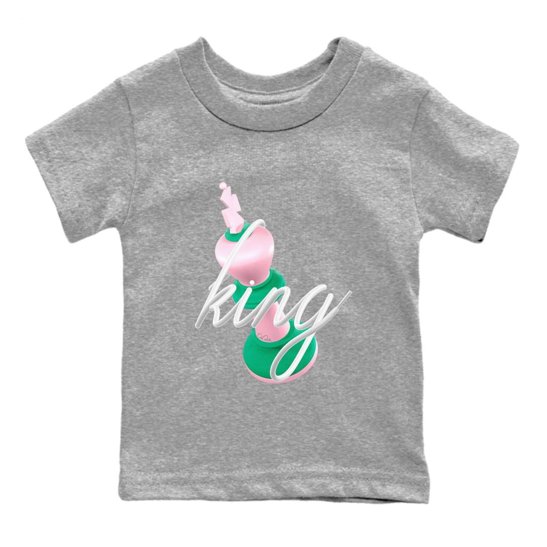 3D King snkmatch Tees Kids - Dunk Medium Soft Pink Malachite