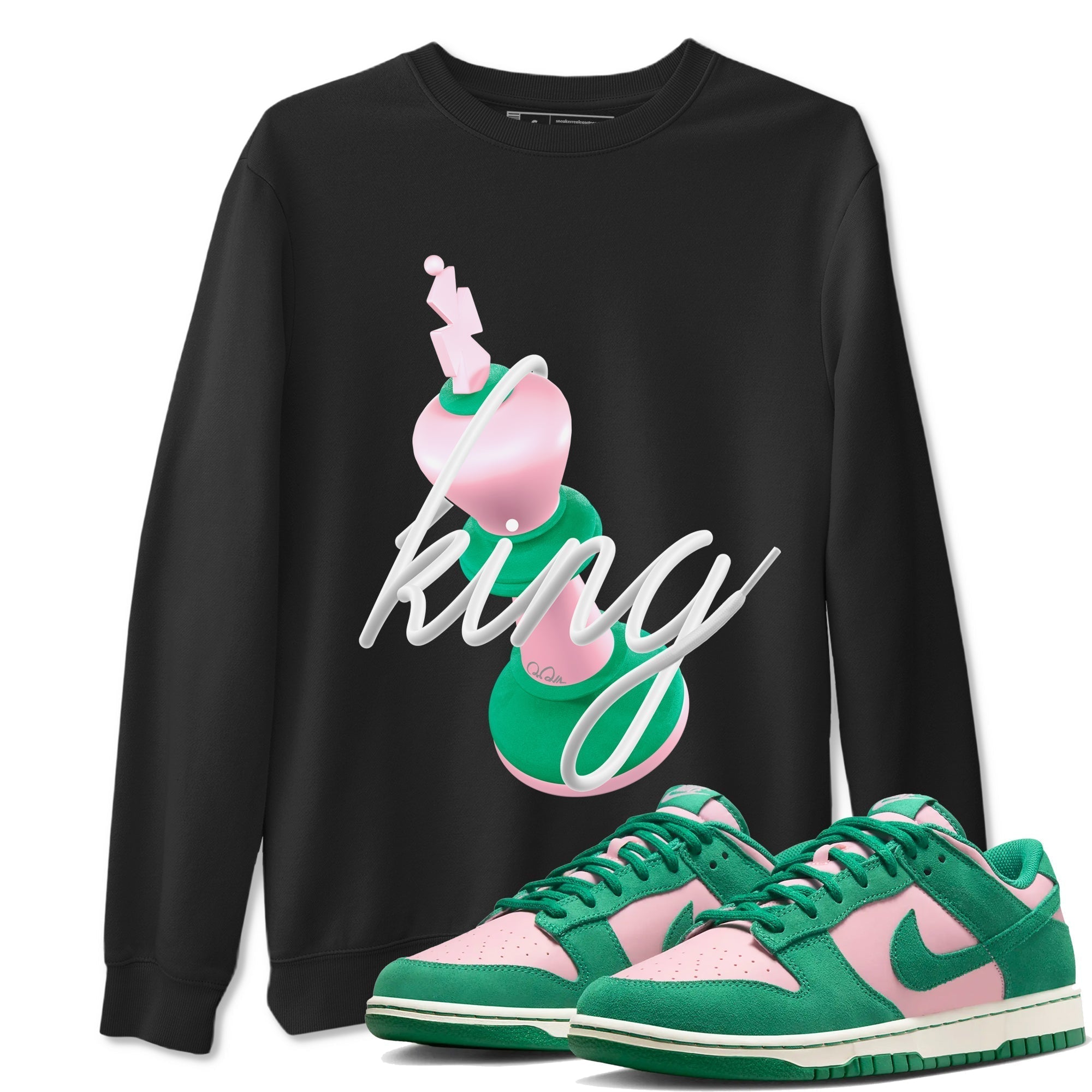 3D King snkmatch Tees - Dunk Medium Soft Pink Malachite