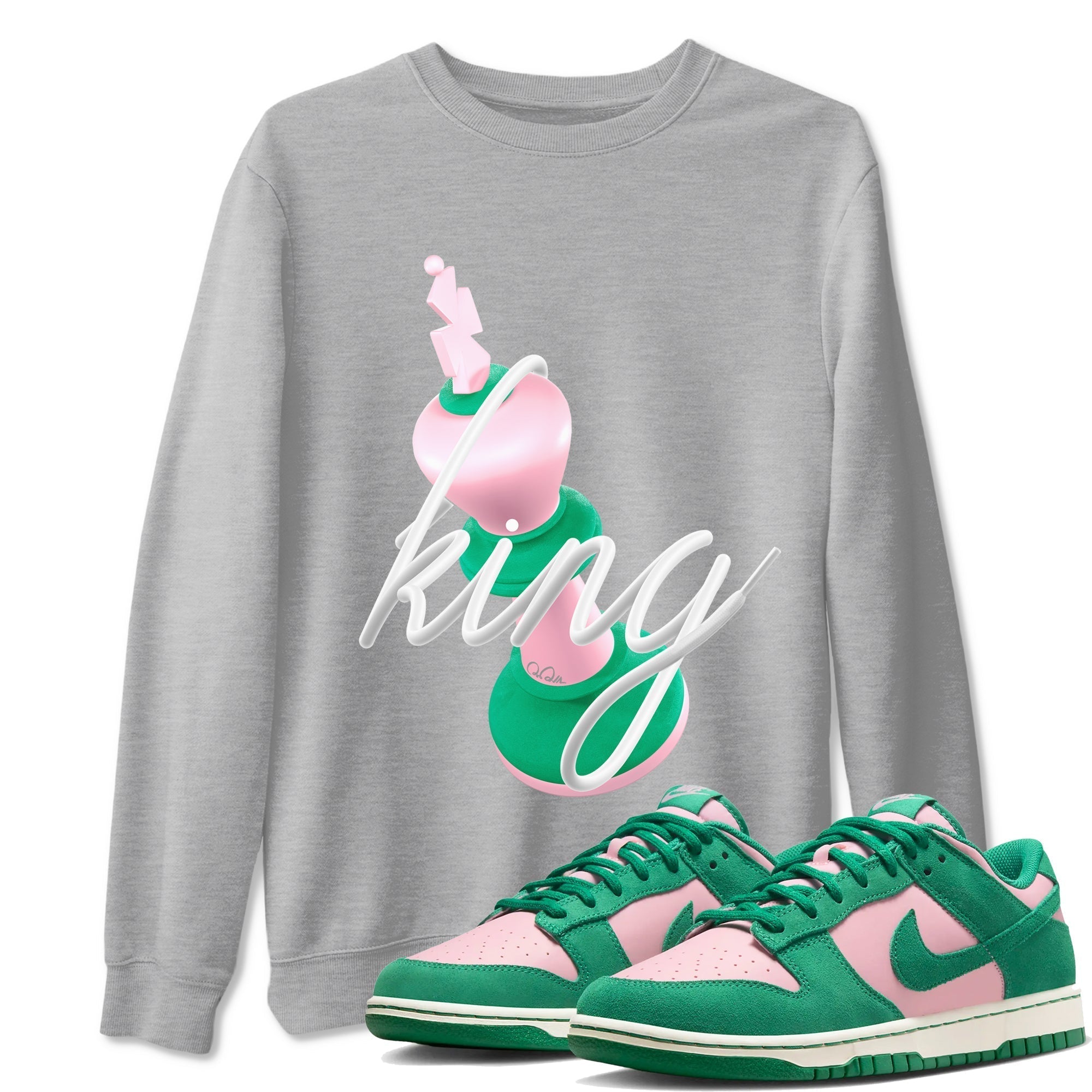 3D King snkmatch Tees - Dunk Medium Soft Pink Malachite