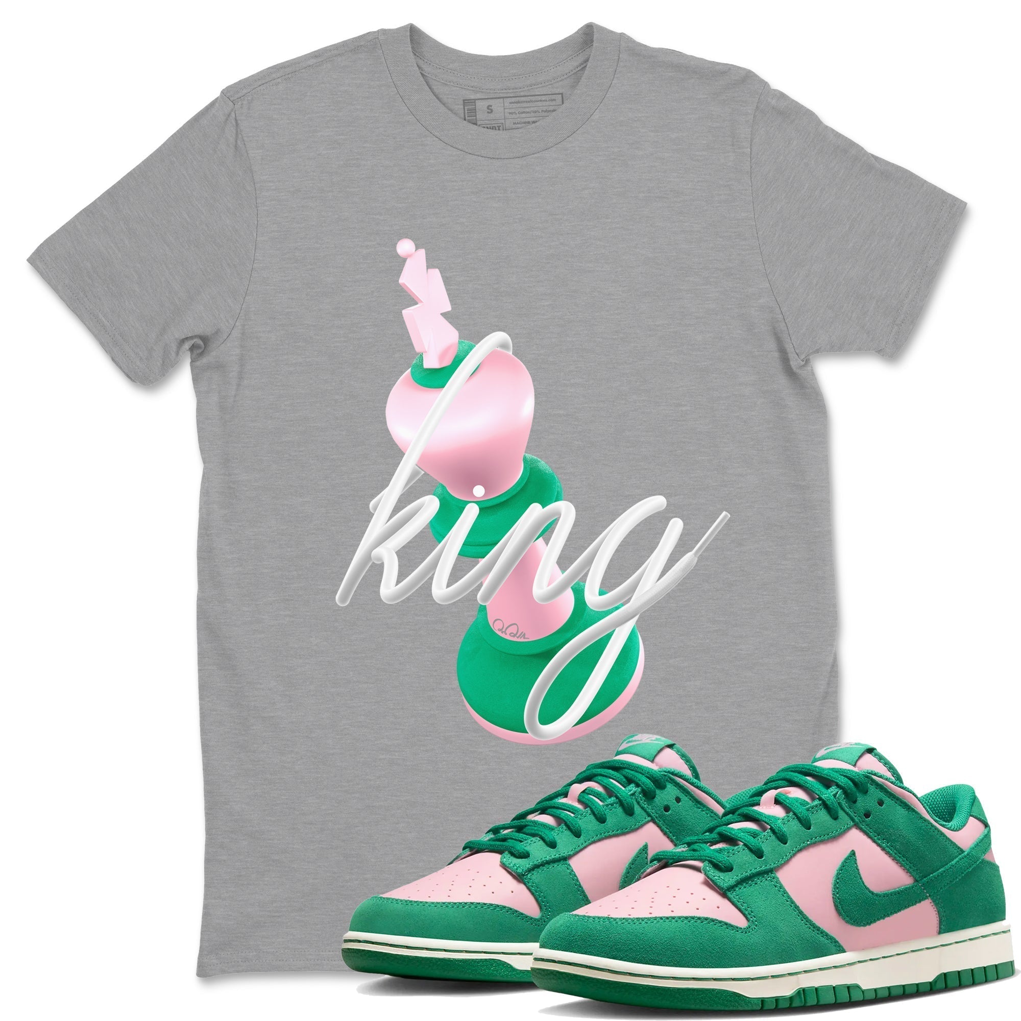 3D King snkmatch Tees - Dunk Medium Soft Pink Malachite