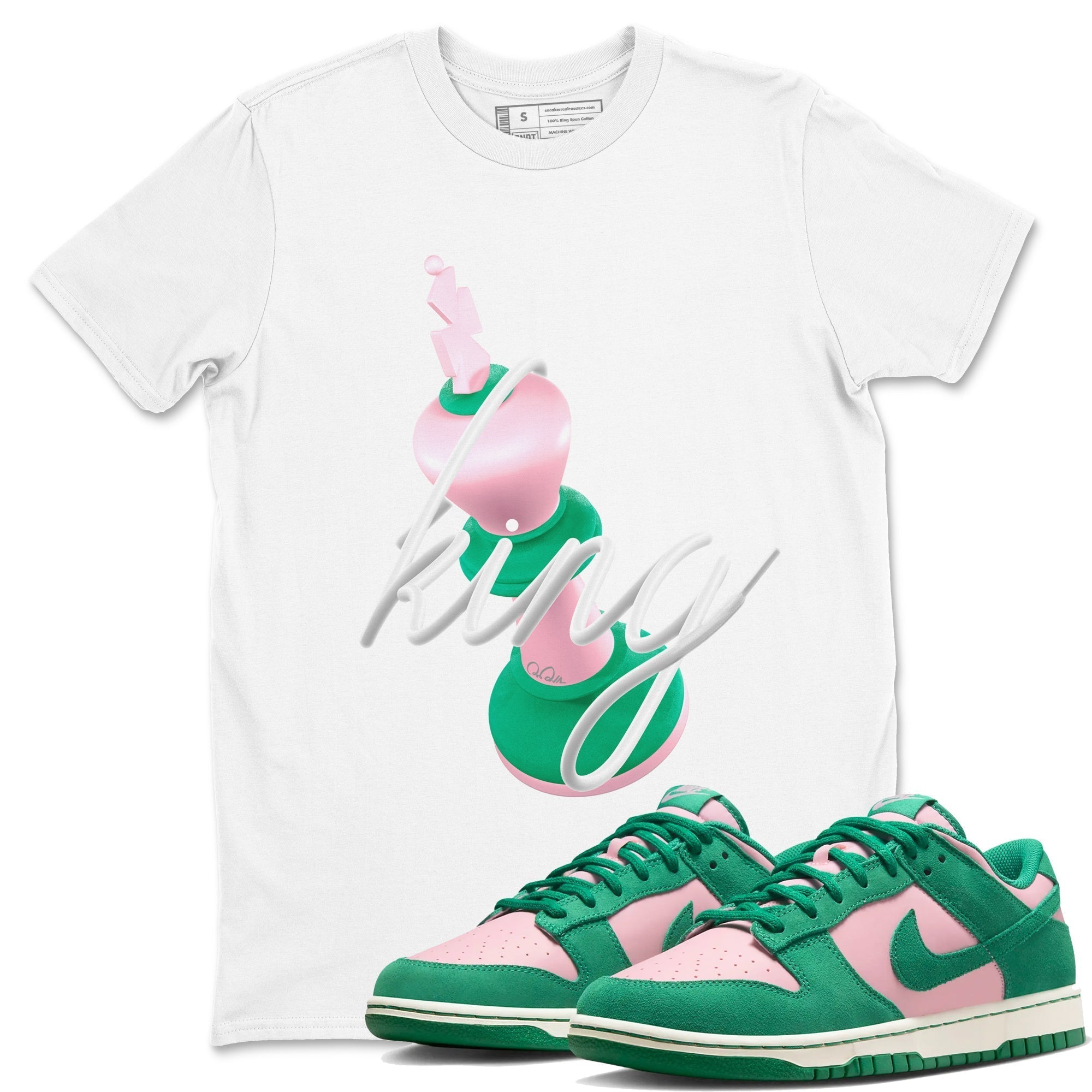 3D King snkmatch Tees - Dunk Medium Soft Pink Malachite
