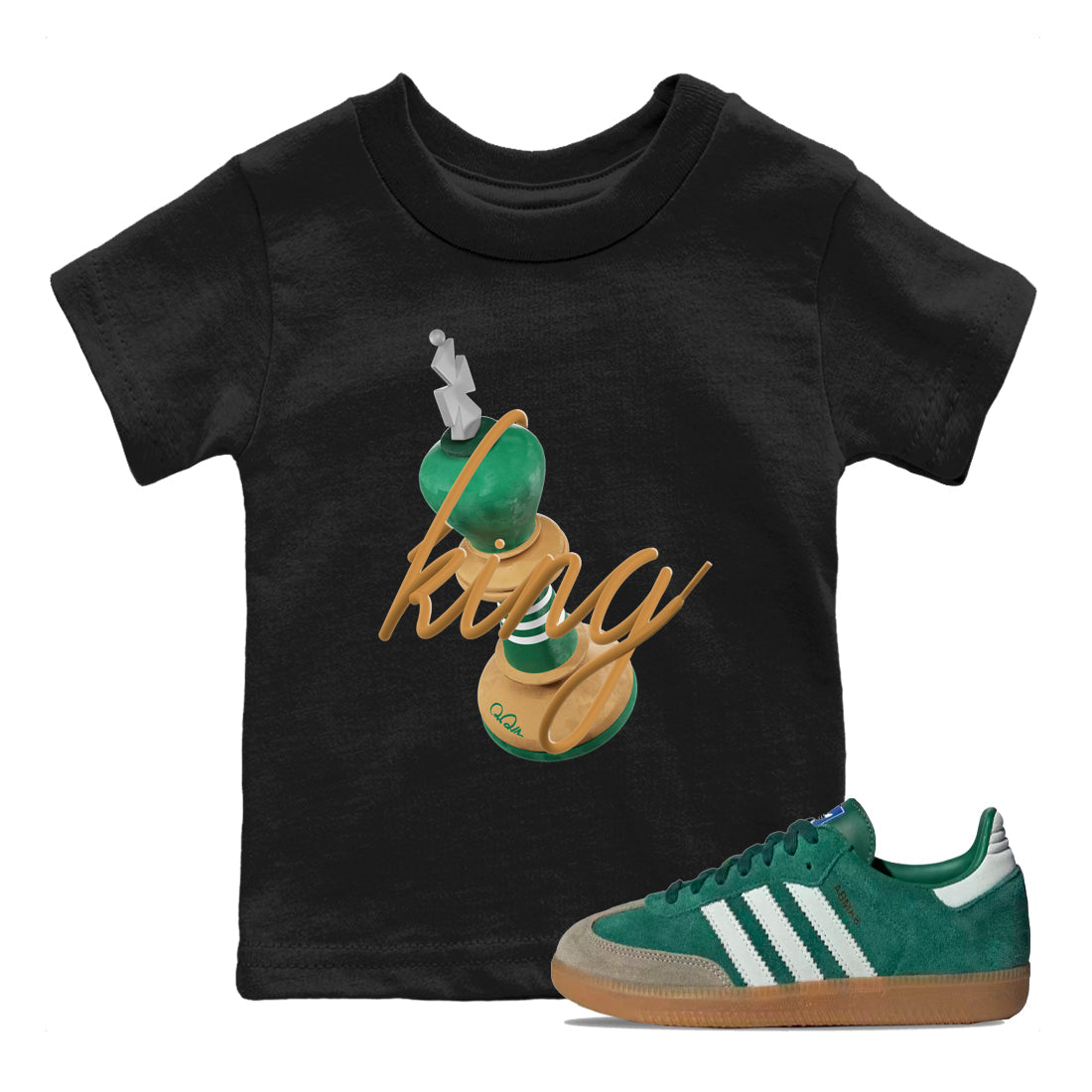 3D King snkmatch Tee Kids - Samba Collegiate Green Gum