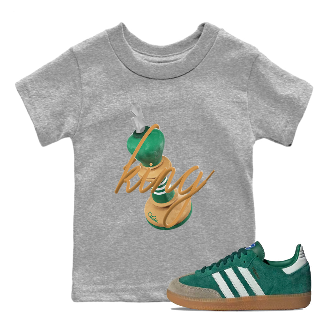 3D King snkmatch Tee Kids - Samba Collegiate Green Gum