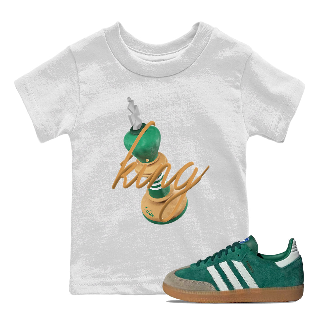 3D King snkmatch Tee Kids - Samba Collegiate Green Gum
