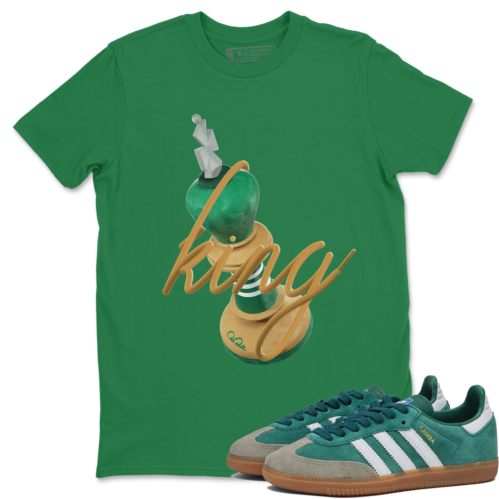 3D King snkmatch Tee - Samba Collegiate Green Gum