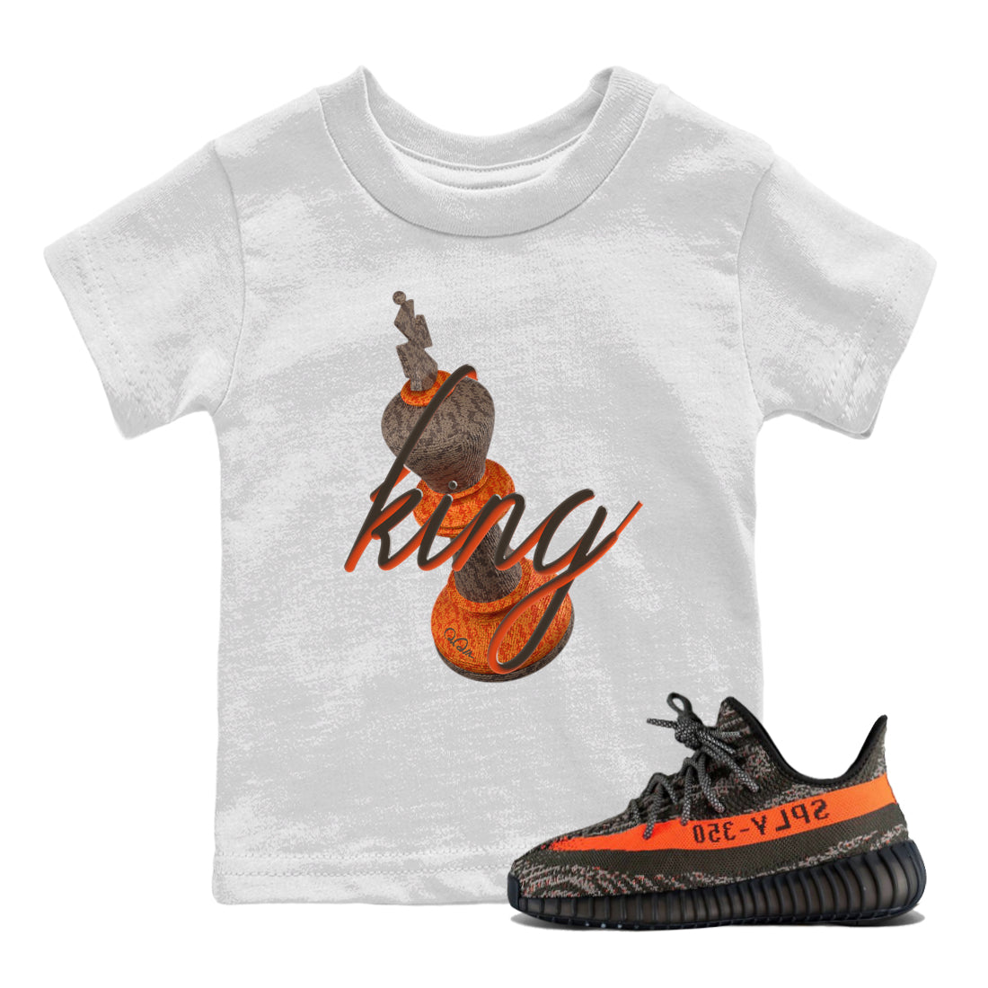 3D King snkmatch Tee Kids - Yeezy 350 Carbon Beluga