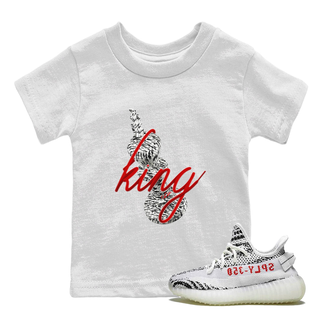3D King Kids Tops - Yeezy 350 Zebra