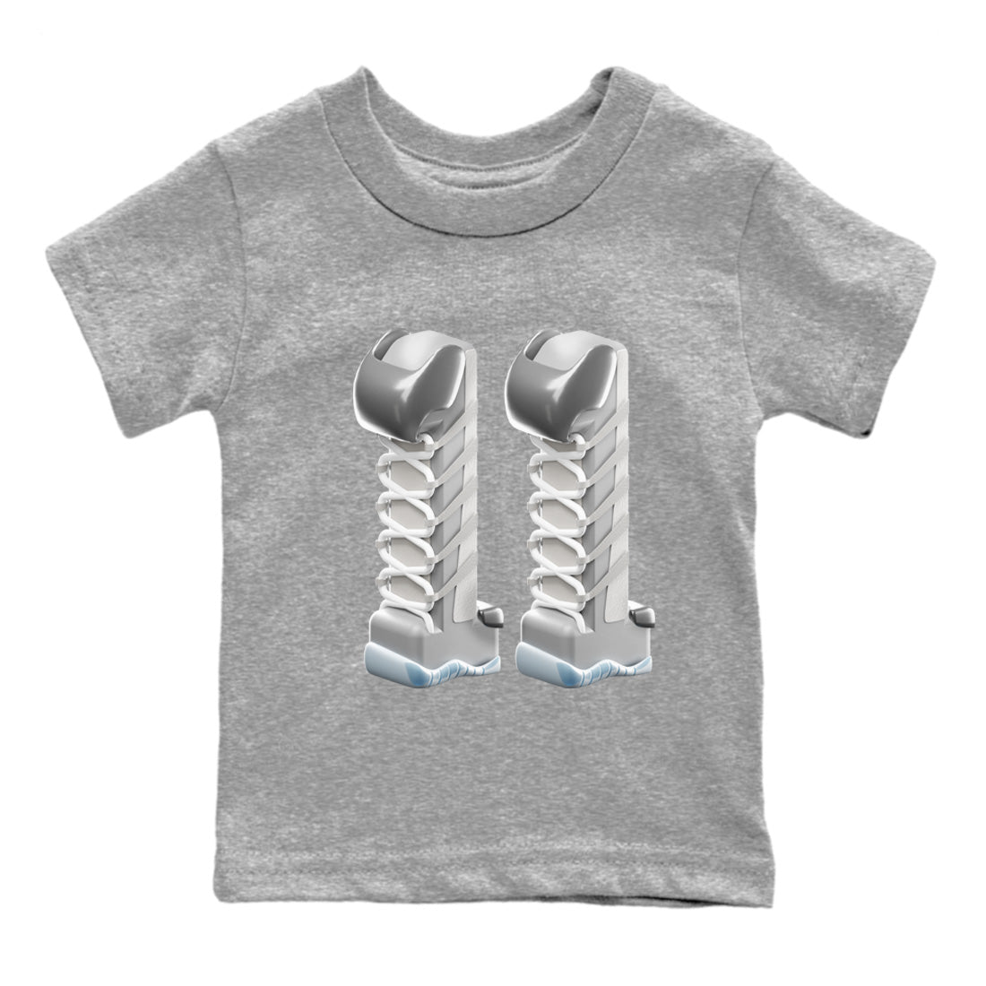 3D Number 11 Kids Tops - Air Jordan 11 Cool Grey