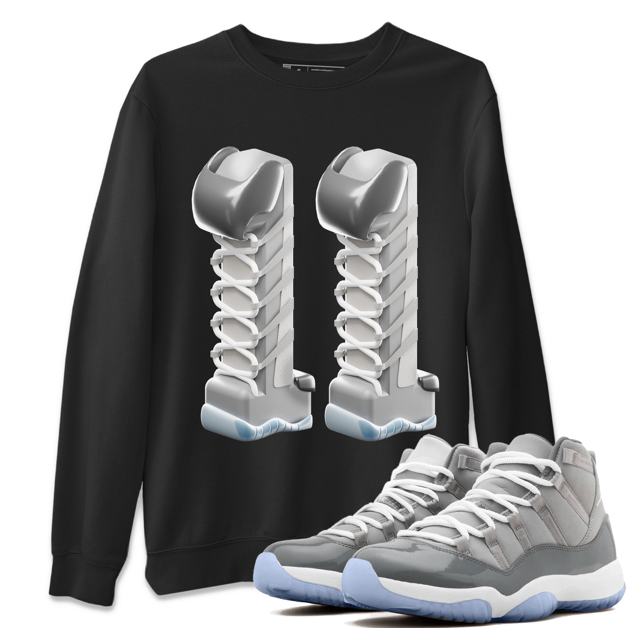 3D Number 11 Unisex Tops - Air Jordan 11 Cool Grey