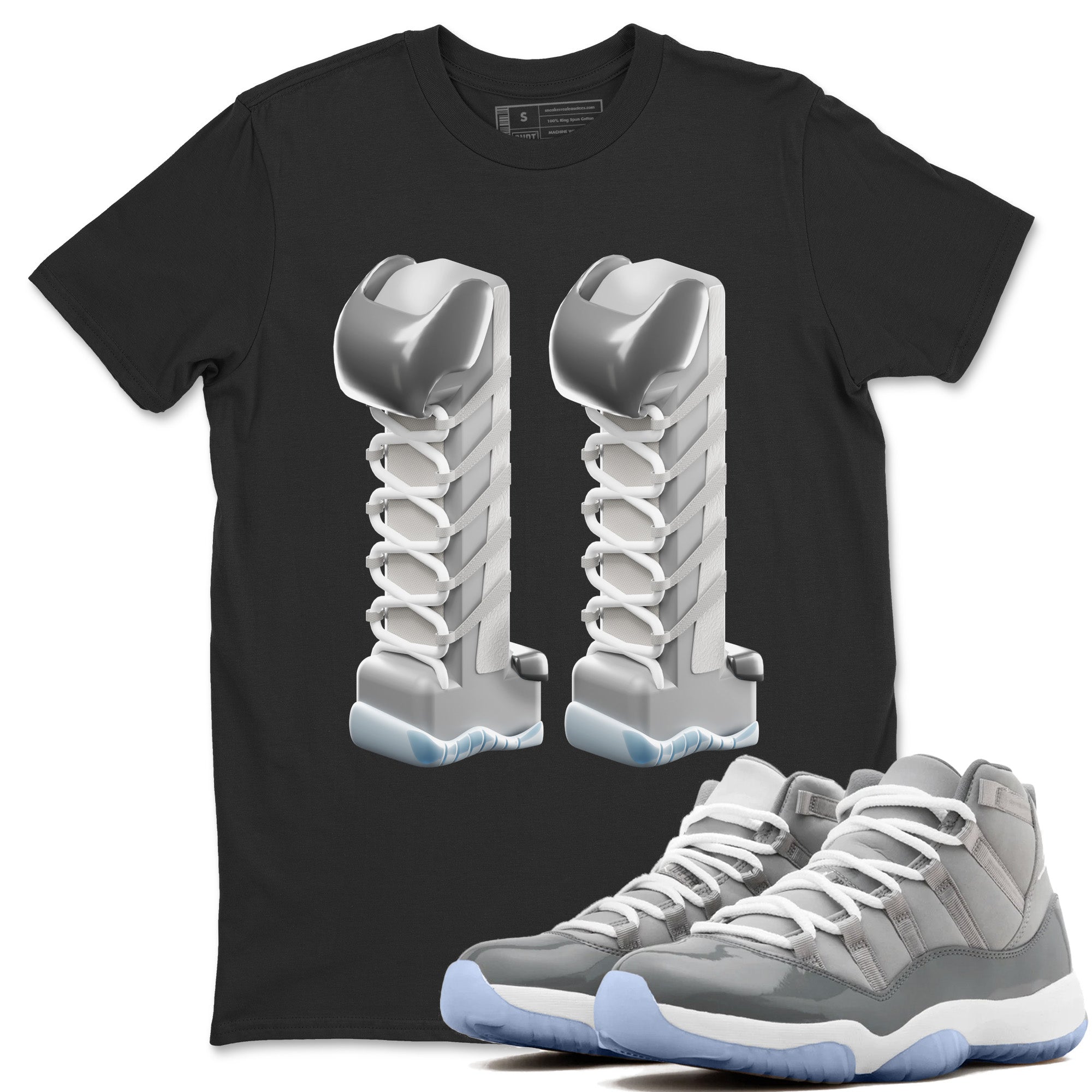 3D Number 11 Unisex Tops - Air Jordan 11 Cool Grey