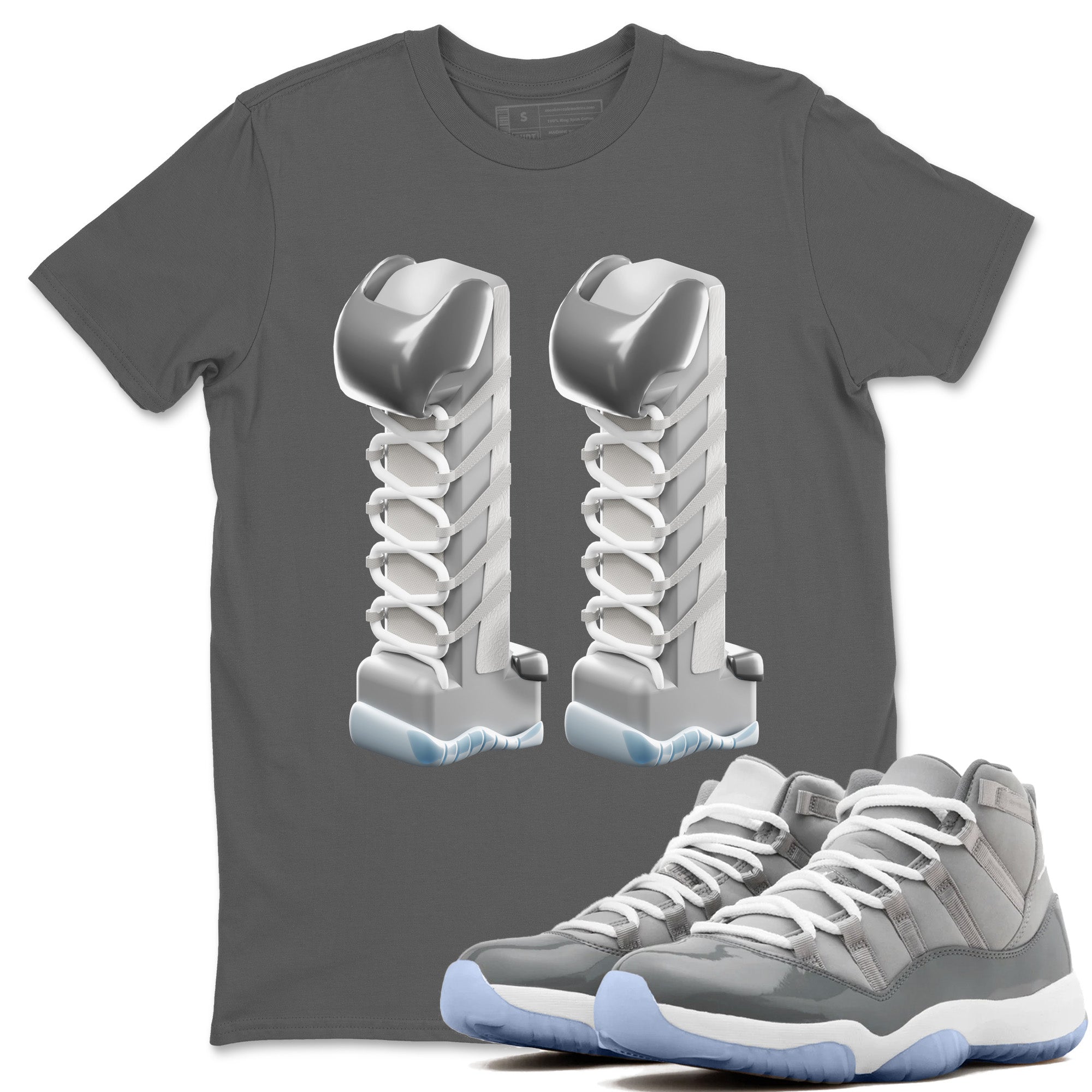 3D Number 11 Unisex Tops - Air Jordan 11 Cool Grey