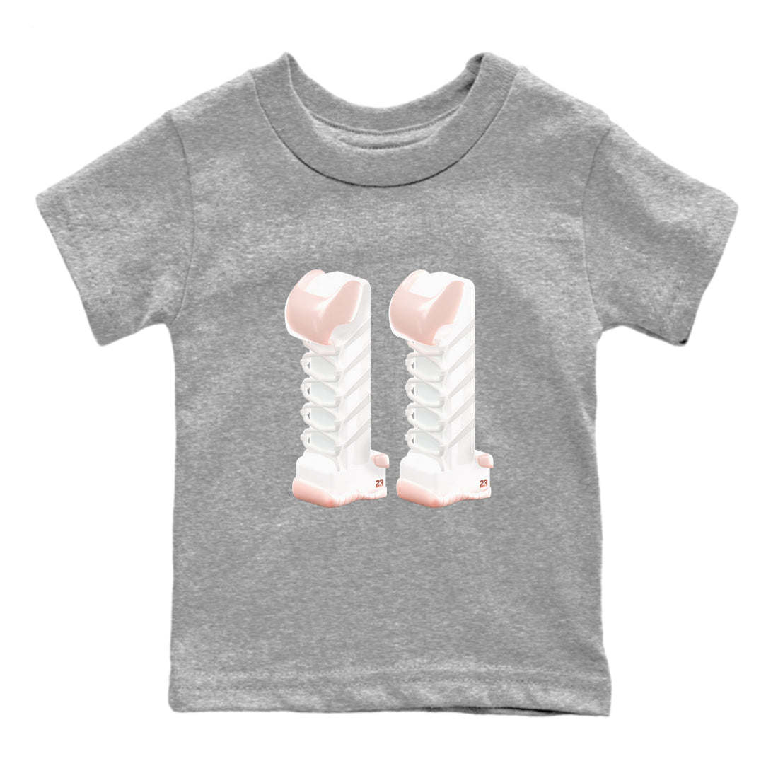 3D Number 11 snkmatch Tees Kids - Air Jordan 11 Legend Pink
