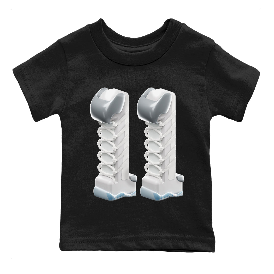 3D Number 11 Kids Tops - Air Jordan 11 White Cement