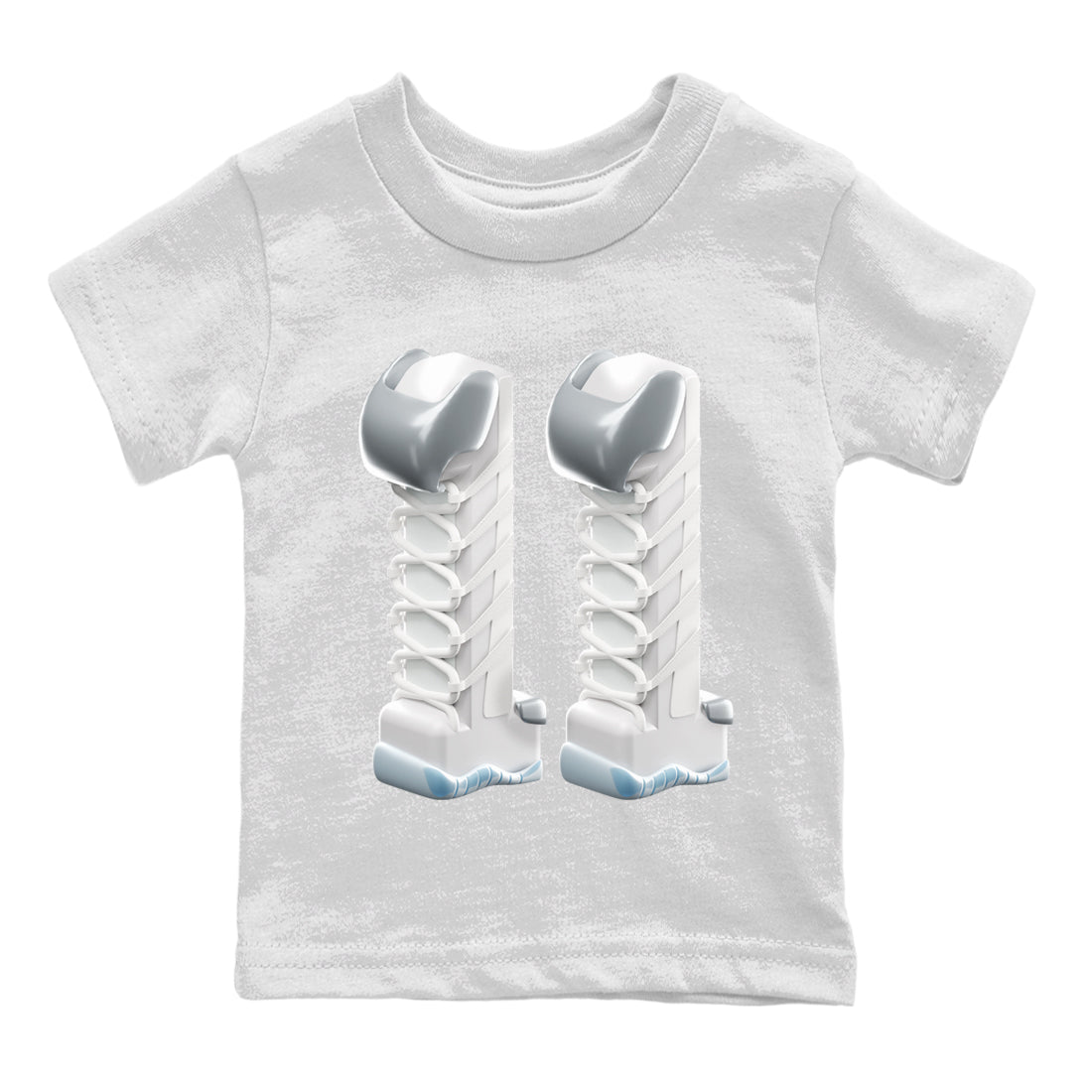 3D Number 11 Kids Tops - Air Jordan 11 White Cement