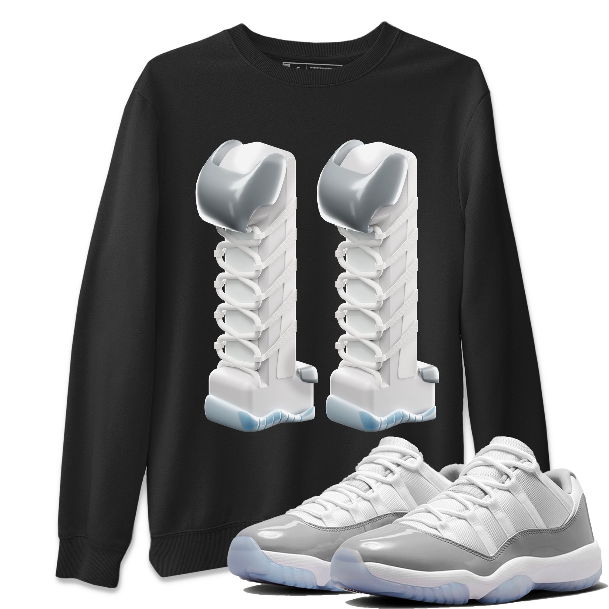 3D Number 11 Unisex Tops - Air Jordan 11 White Cement
