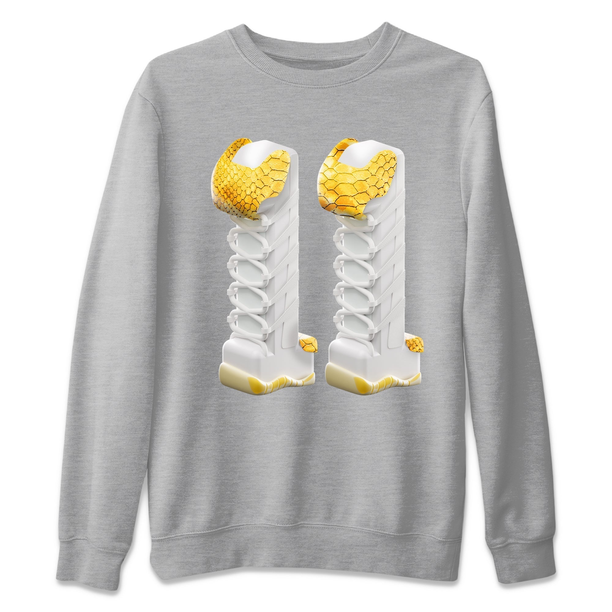 3D Number 11 Unisex Tops - Air Jordan 11 Yellow Python