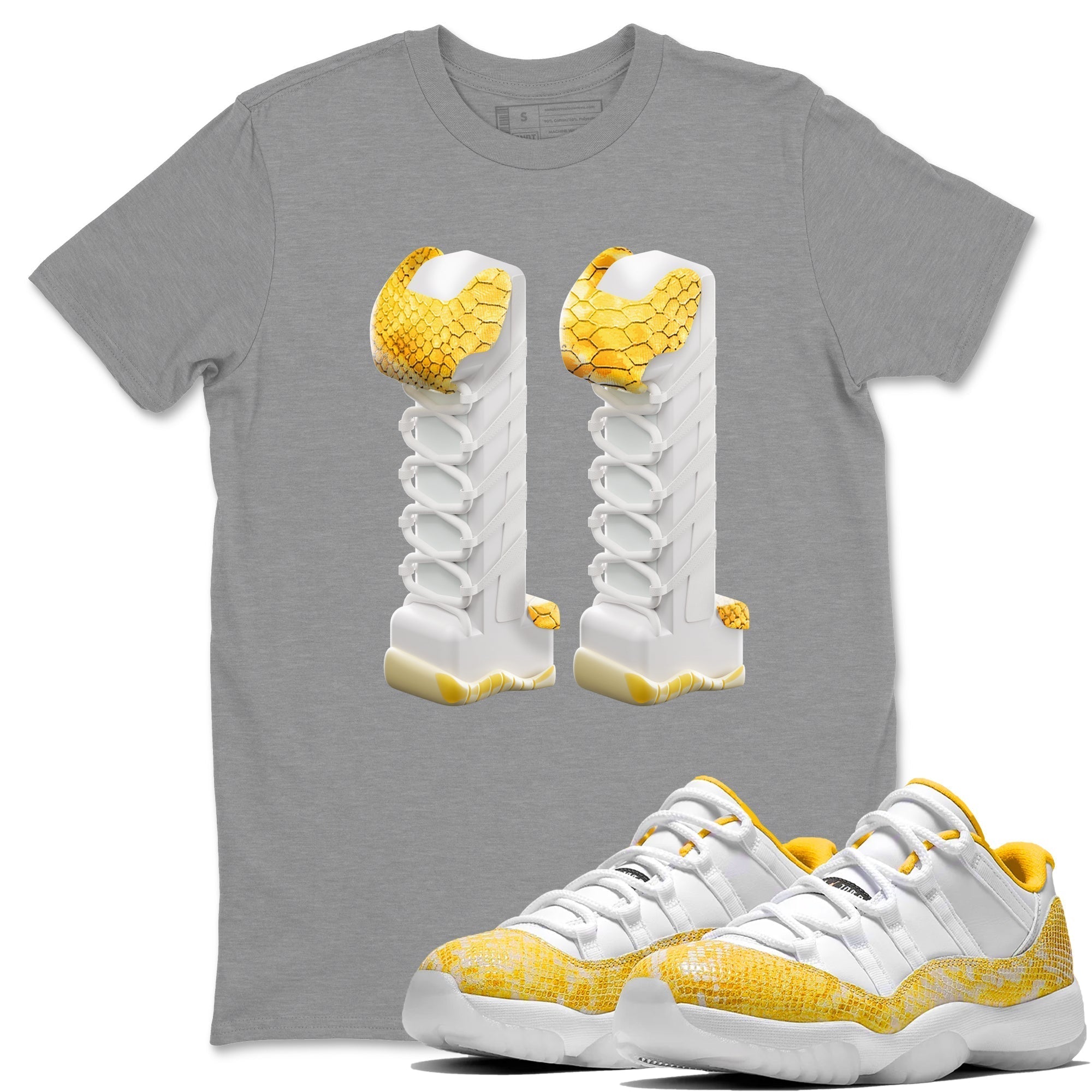 3D Number 11 Unisex Tops - Air Jordan 11 Yellow Python