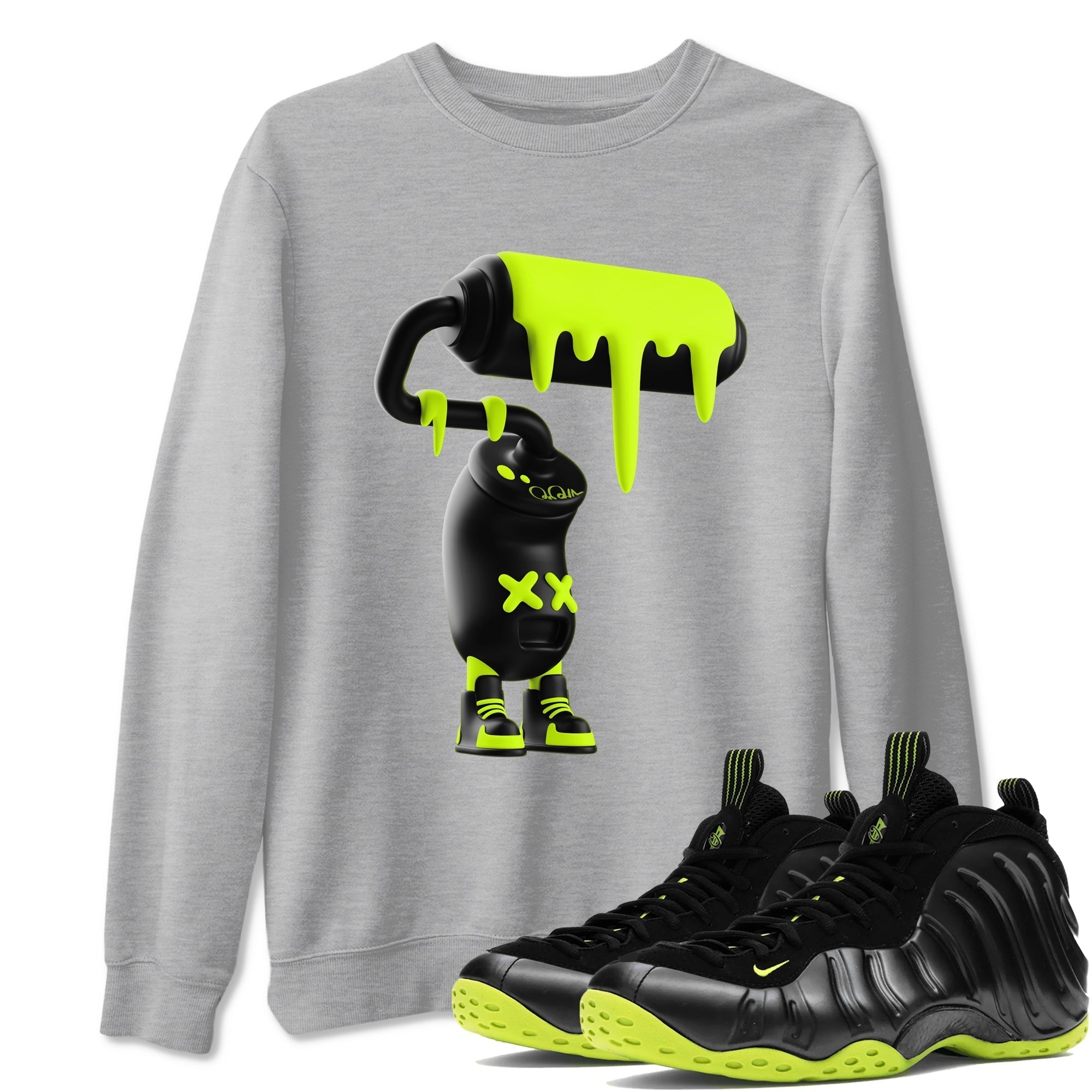 3D Paint Roller snkmatch Tees - Air Foamposite One Black Volt