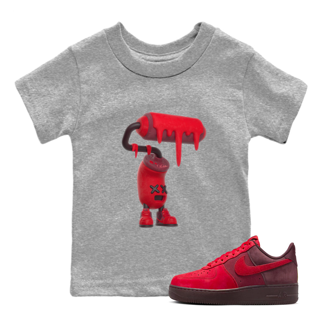 3D Paint Roller snkmatch Tees Kids - Air Force 1 Layers Of Love