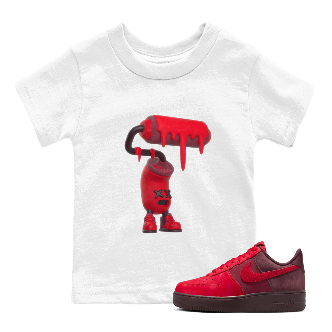3D Paint Roller snkmatch Tees Kids - Air Force 1 Layers Of Love