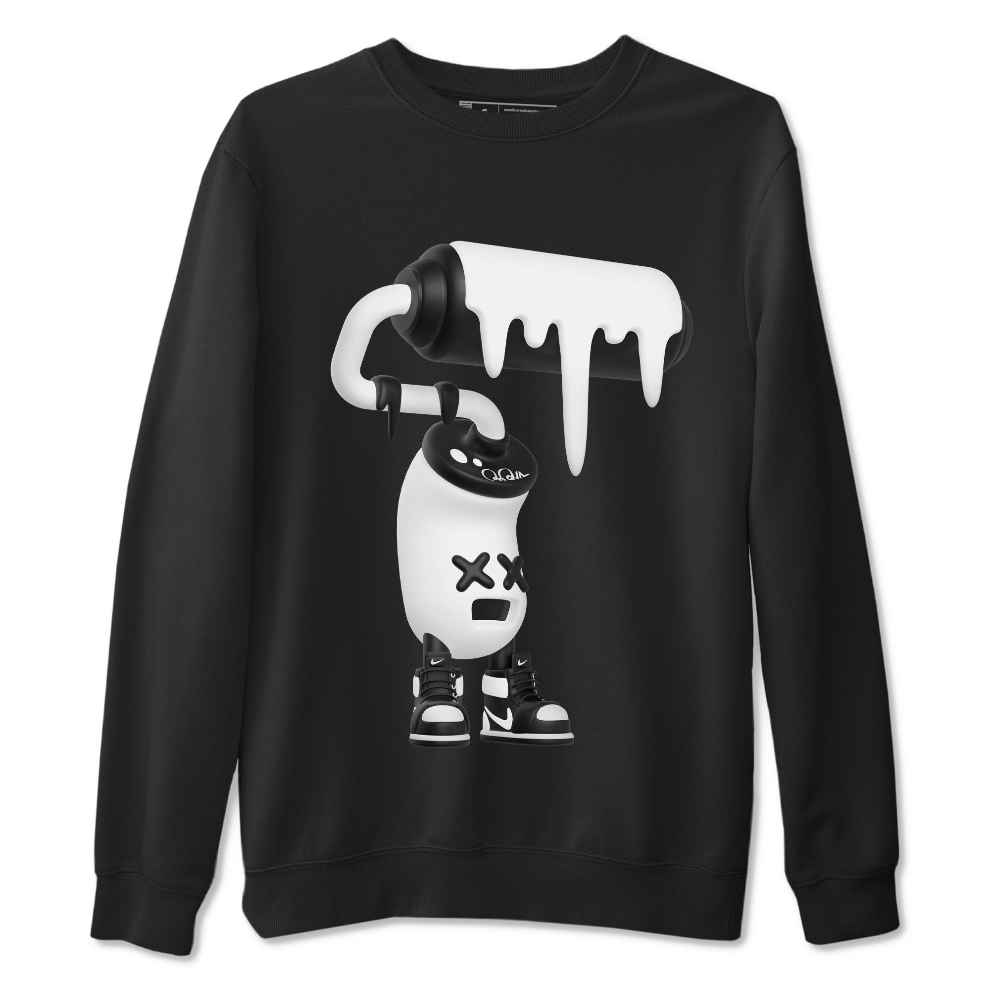 3D Paint Roller snkmatch Tees - Air Jordan 1 Black White