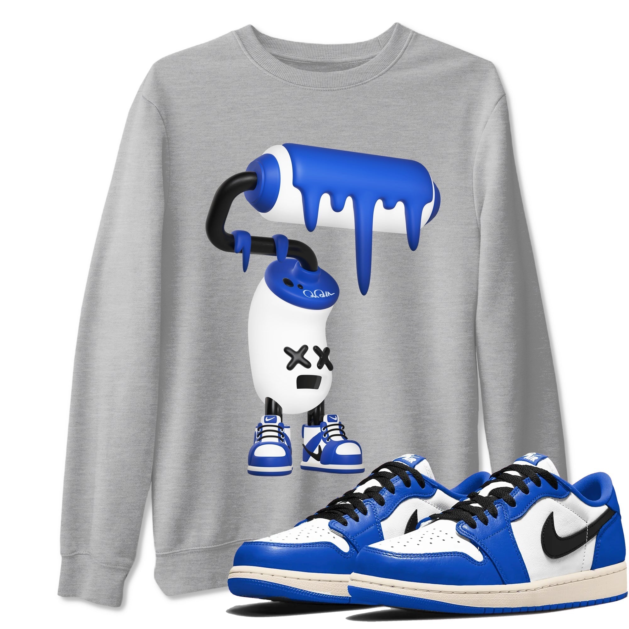 3D Paint Roller snkmatch Tees - Air Jordan 1 Game Royal