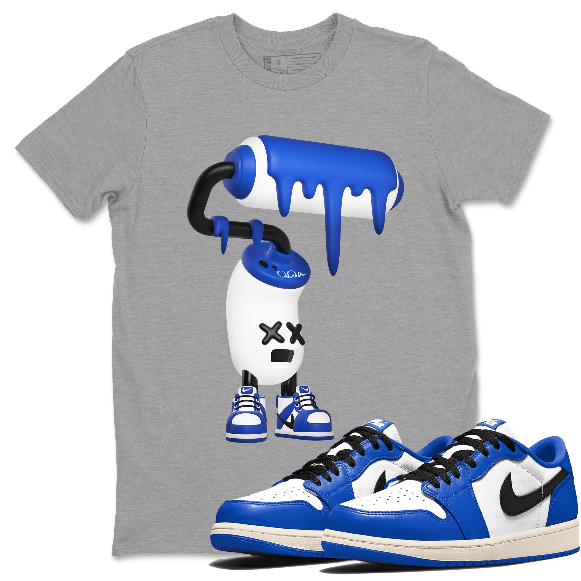 3D Paint Roller snkmatch Tees - Air Jordan 1 Game Royal