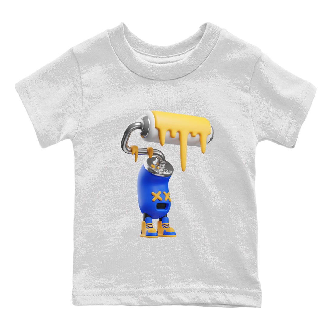 3D Paint Roller Kids Tops - Air Jordan 1 Game Royal Varsity Maize