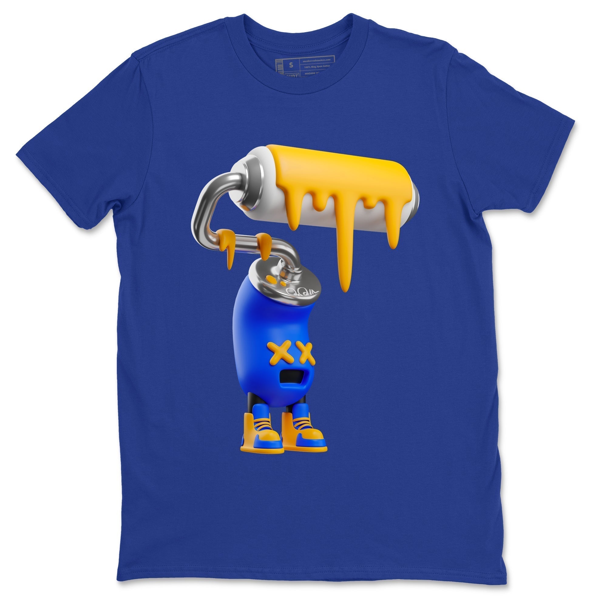 3D Paint Roller Unisex Tops - Air Jordan 1 Game Royal Varsity Maize