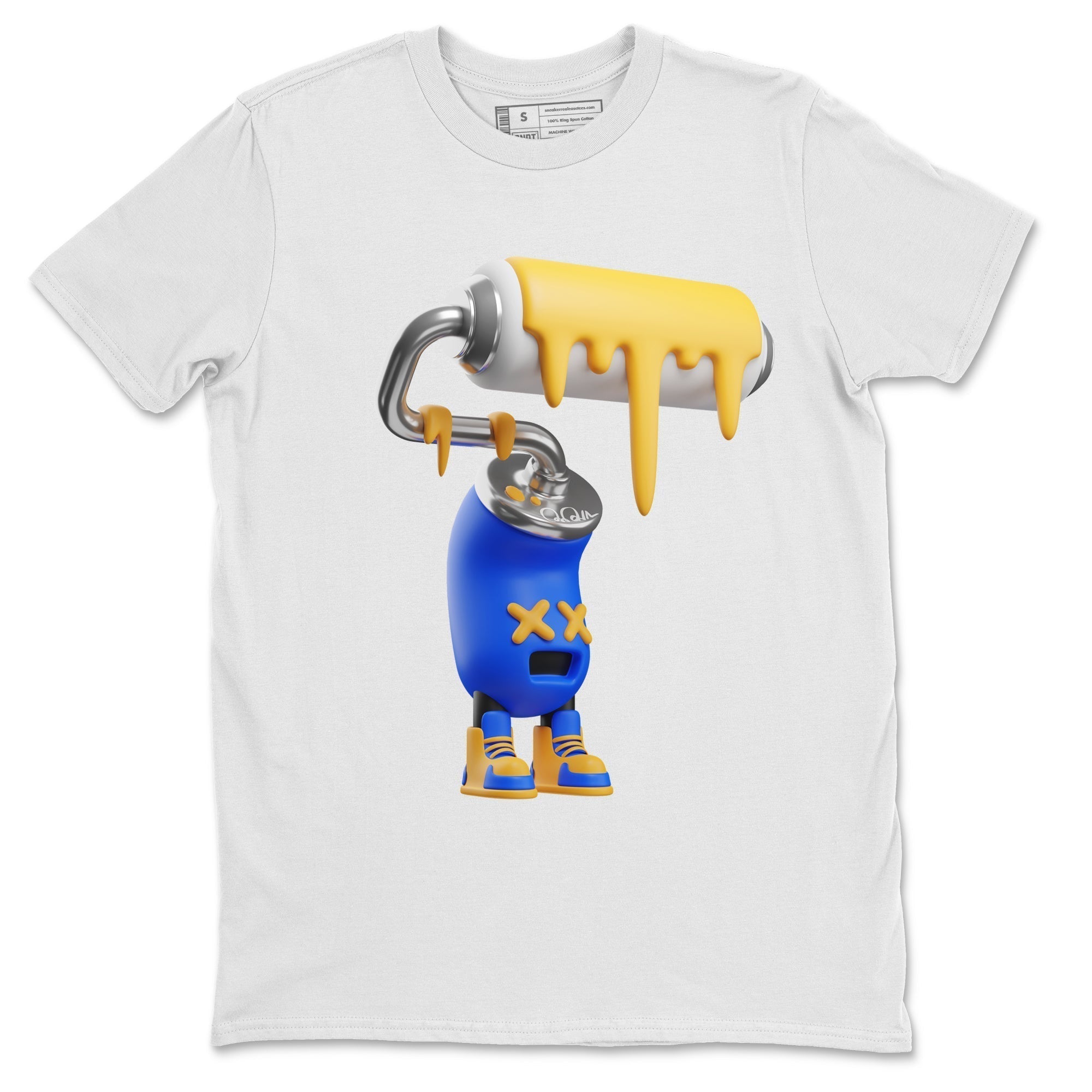 3D Paint Roller Unisex Tops - Air Jordan 1 Game Royal Varsity Maize