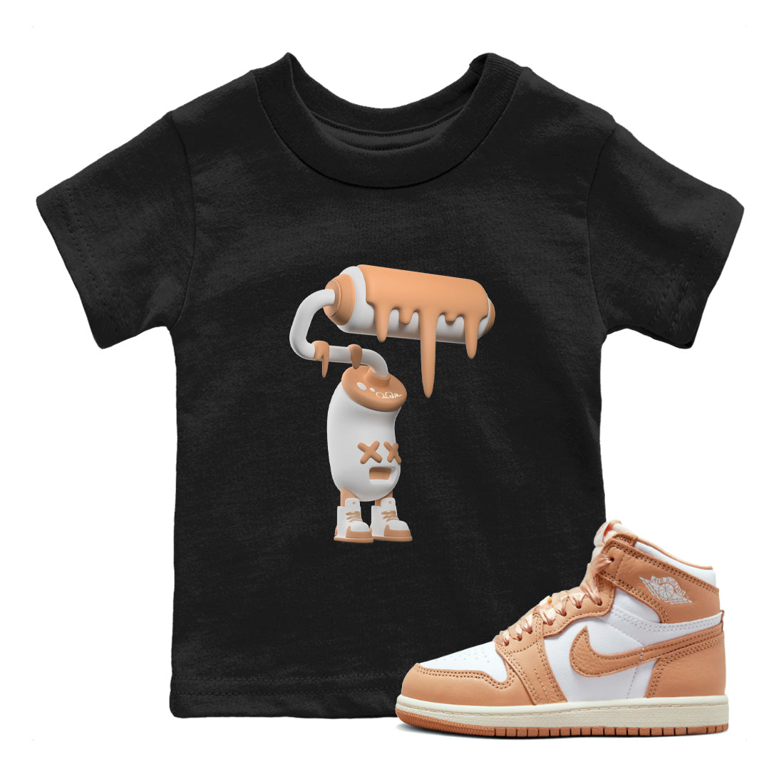 3D Paint Roller snkmatch Tee Kids - Air Jordan 1 Praline