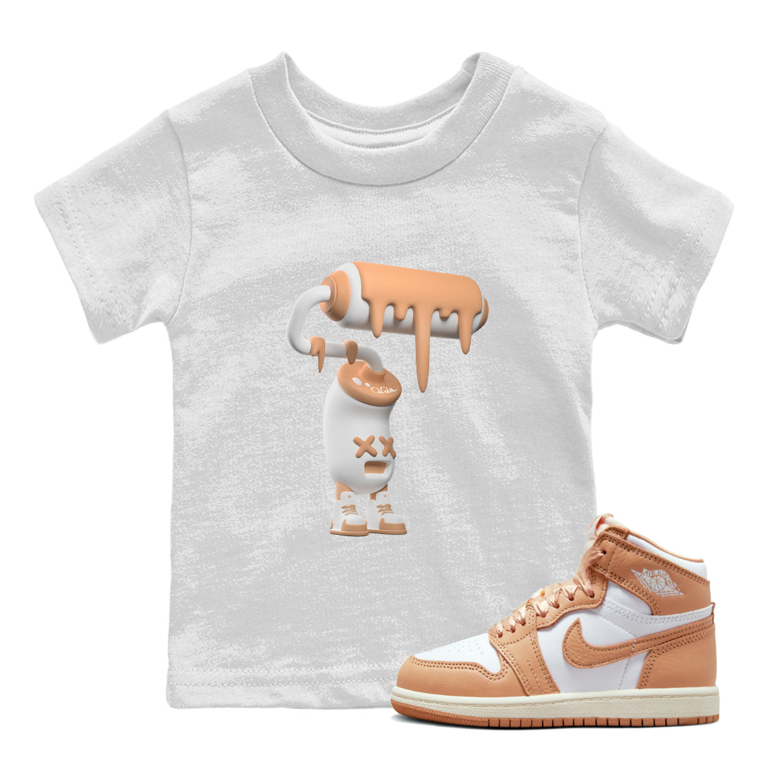 3D Paint Roller snkmatch Tee Kids - Air Jordan 1 Praline