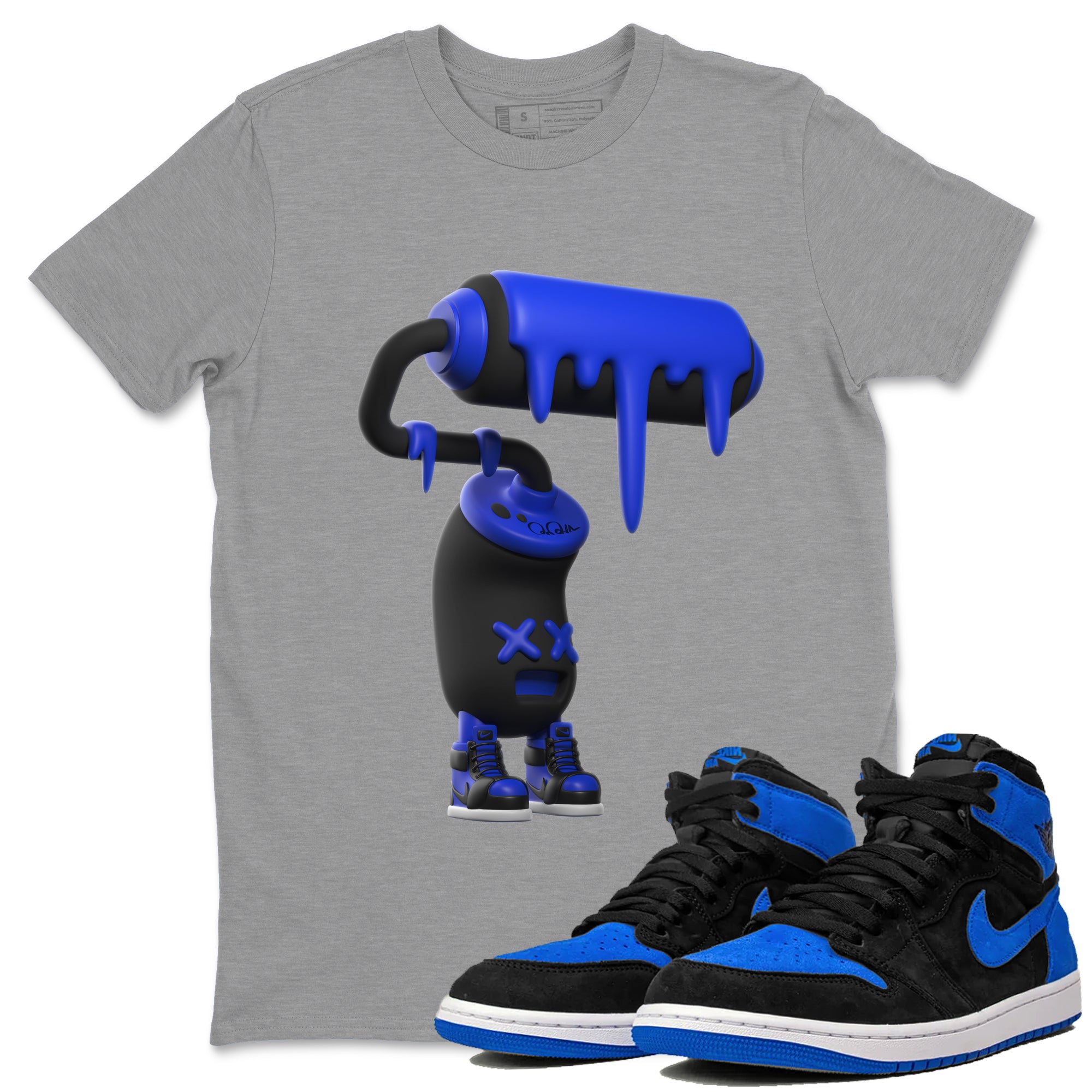 3D Paint Roller snkmatch Tee - Air Jordan 1 Royal Reimagined