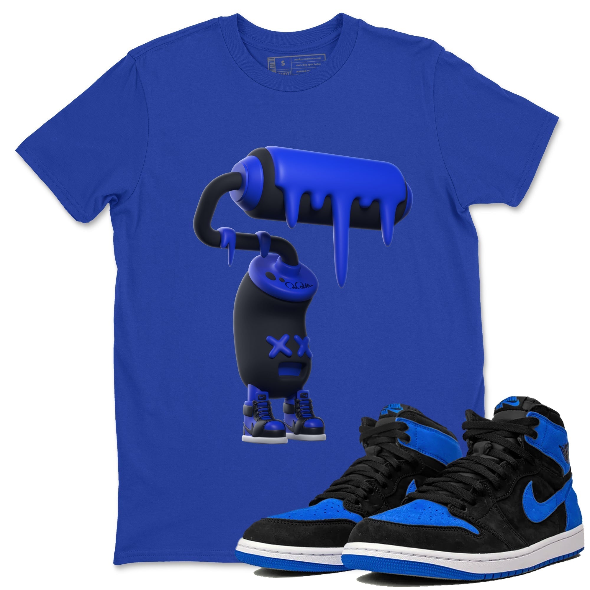 3D Paint Roller snkmatch Tee - Air Jordan 1 Royal Reimagined