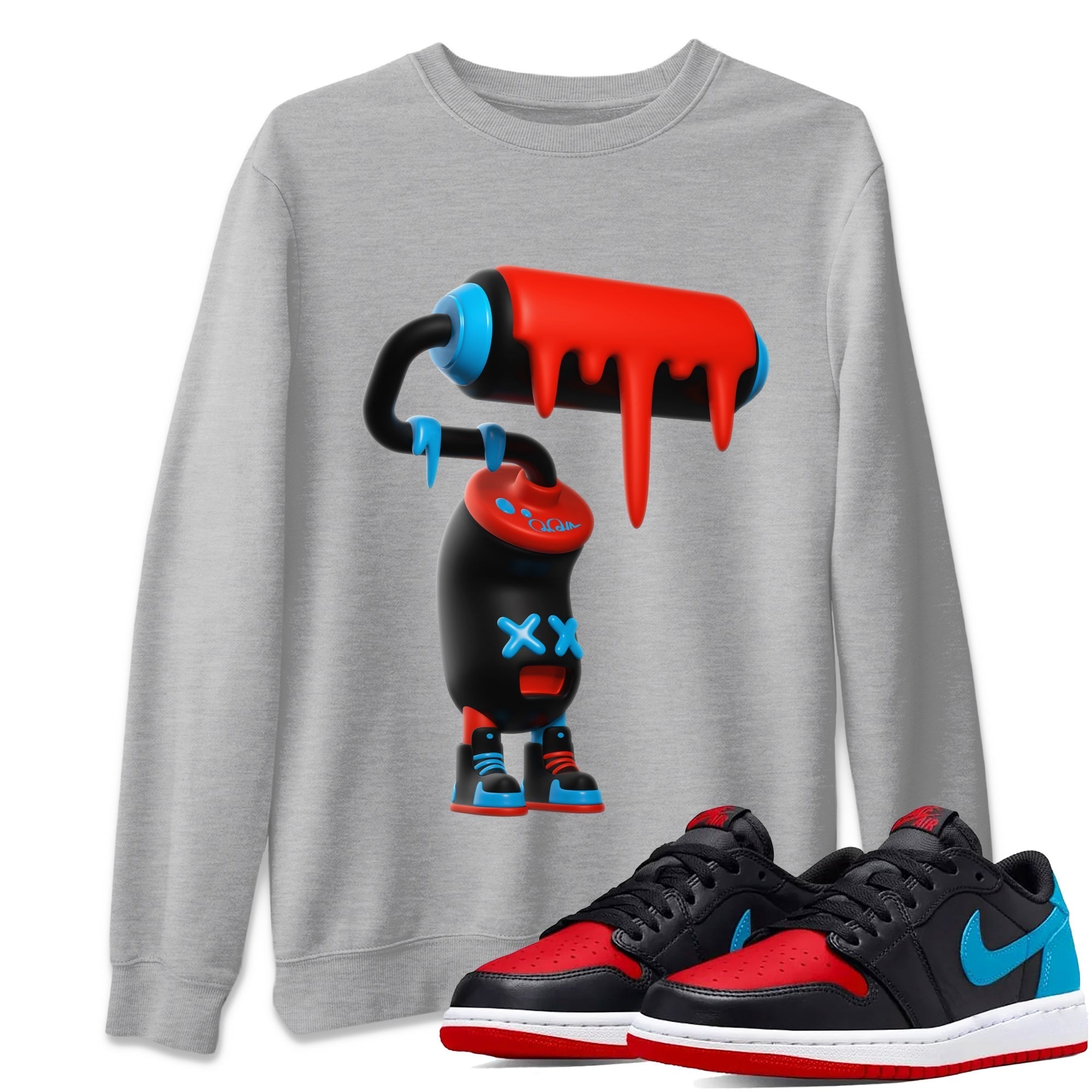 3D Paint Roller Unisex Tops - Air Jordan 1 UNC to Chicago