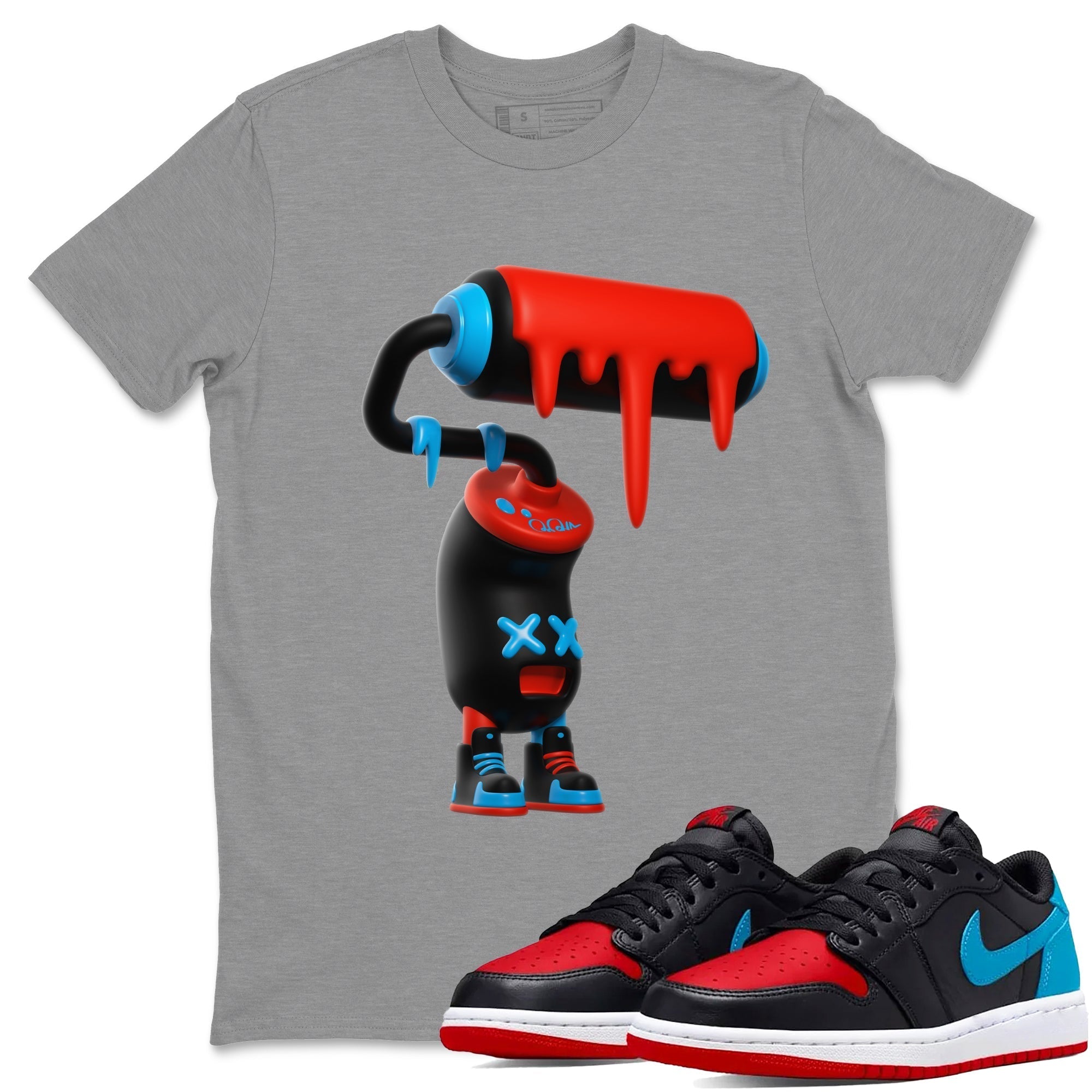 3D Paint Roller Unisex Tops - Air Jordan 1 UNC to Chicago