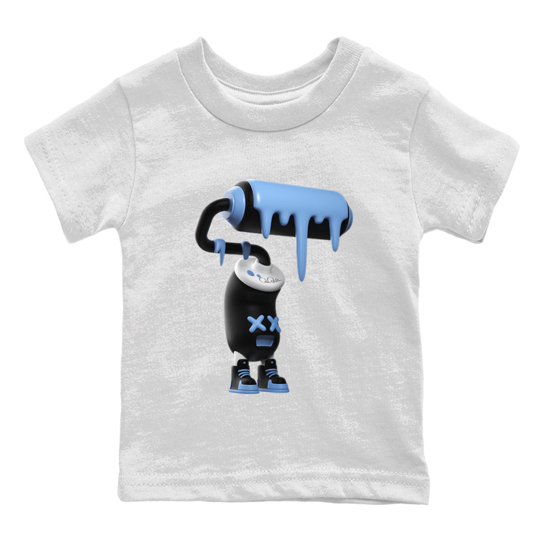 3D Paint Roller Kids Tops - Air Jordan 1 UNC Toe
