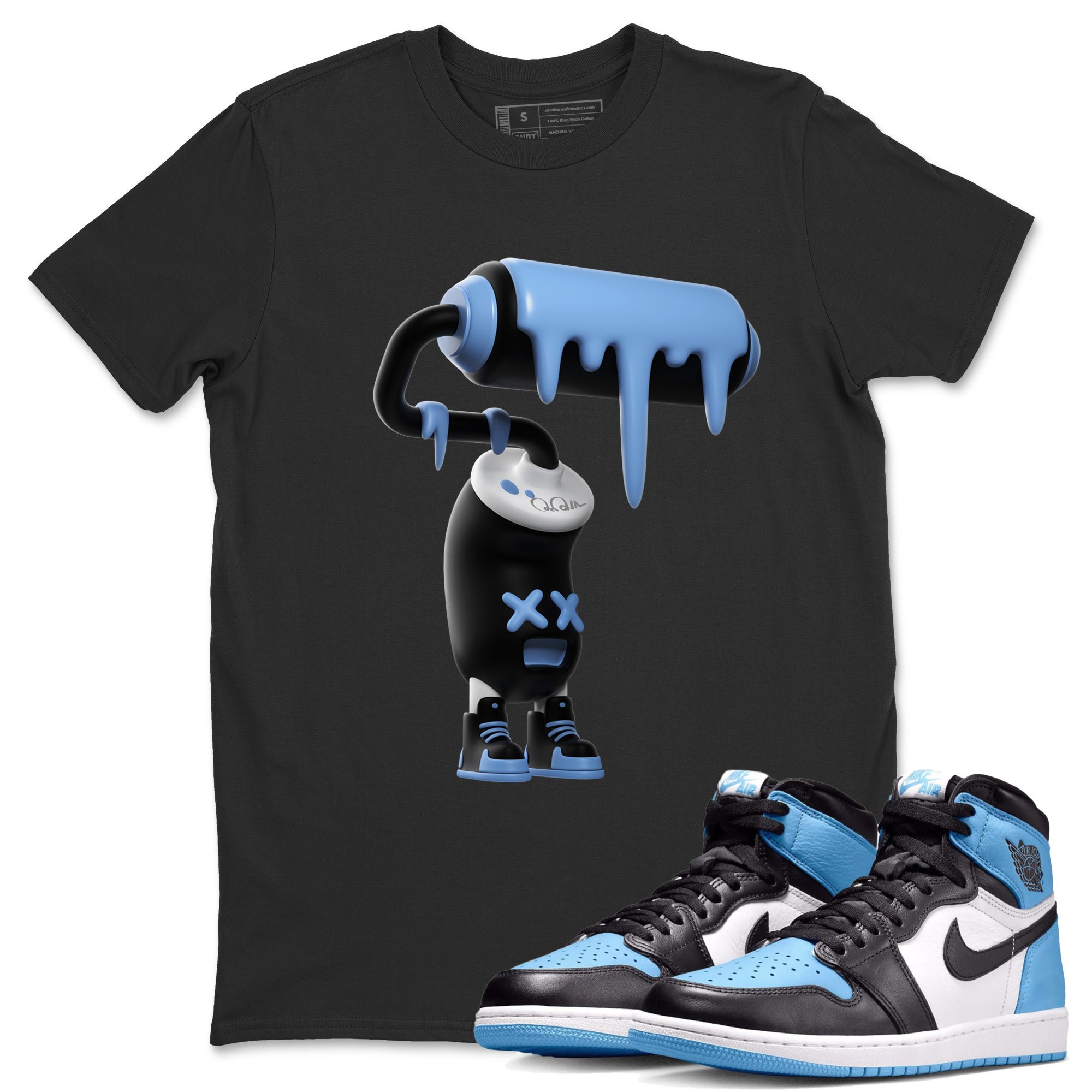 3D Paint Roller Unisex Tops - Air Jordan 1 UNC Toe