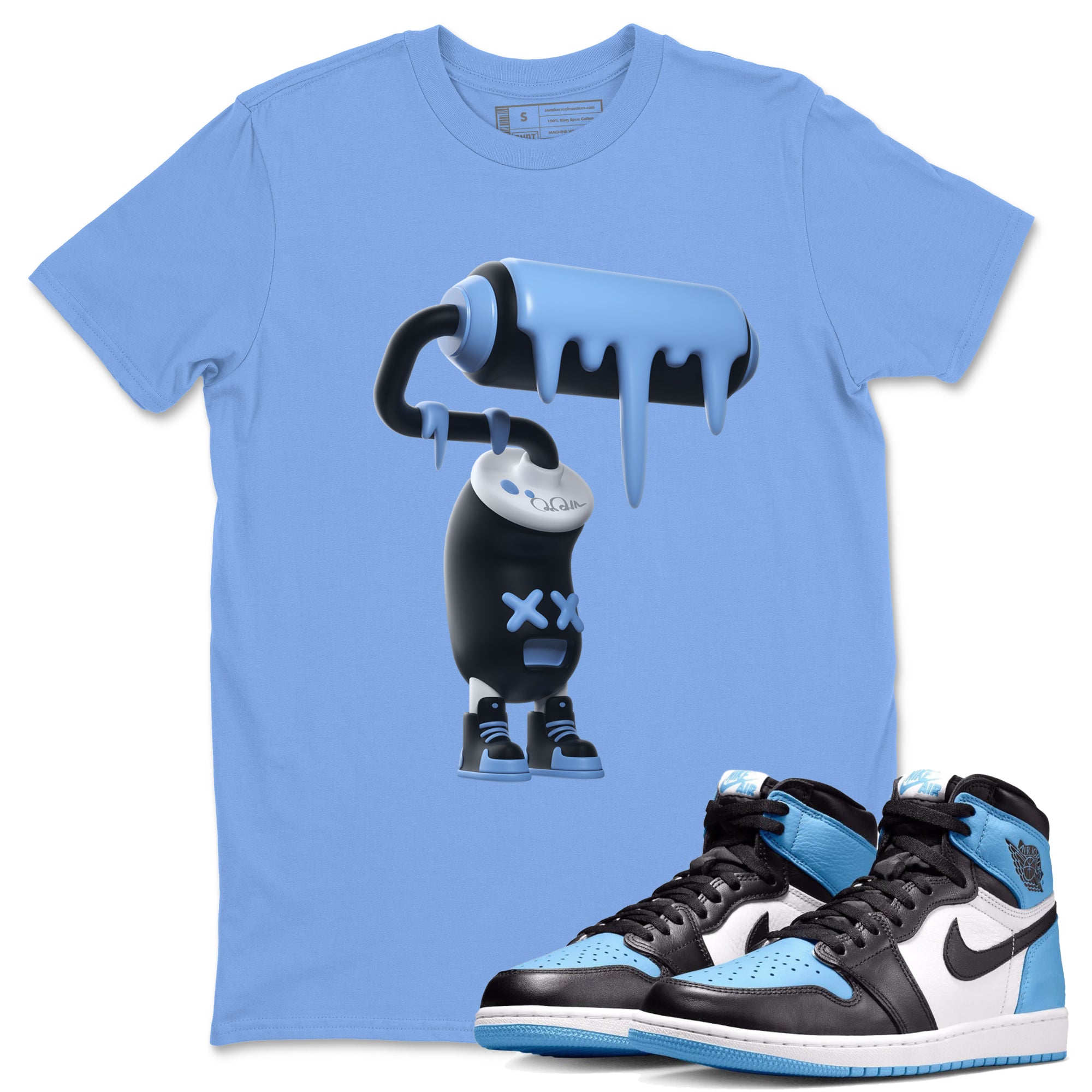 3D Paint Roller Unisex Tops - Air Jordan 1 UNC Toe