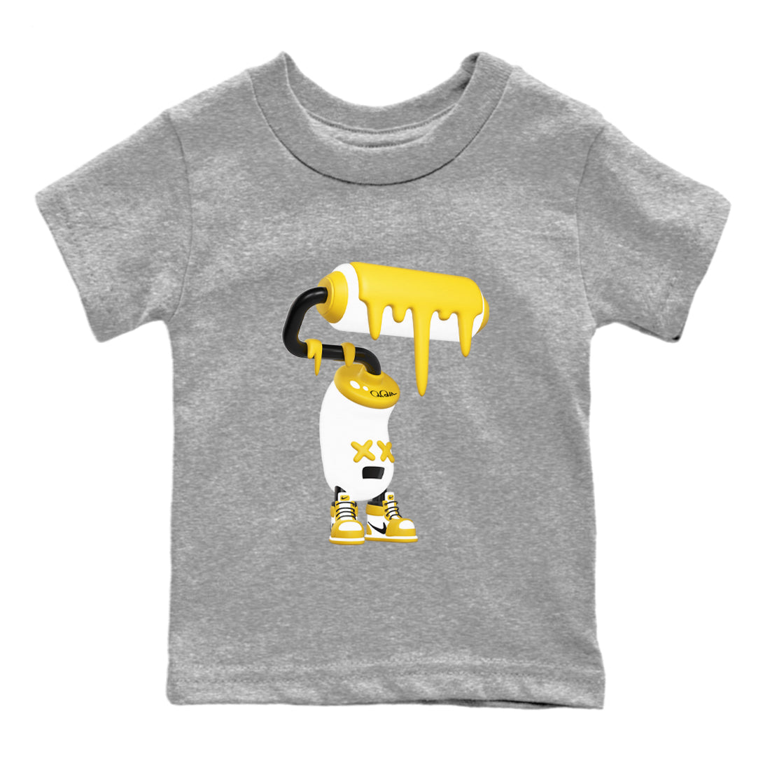 3D Paint Roller snkmatch Tees Kids - Air Jordan 1 Yellow Ochre
