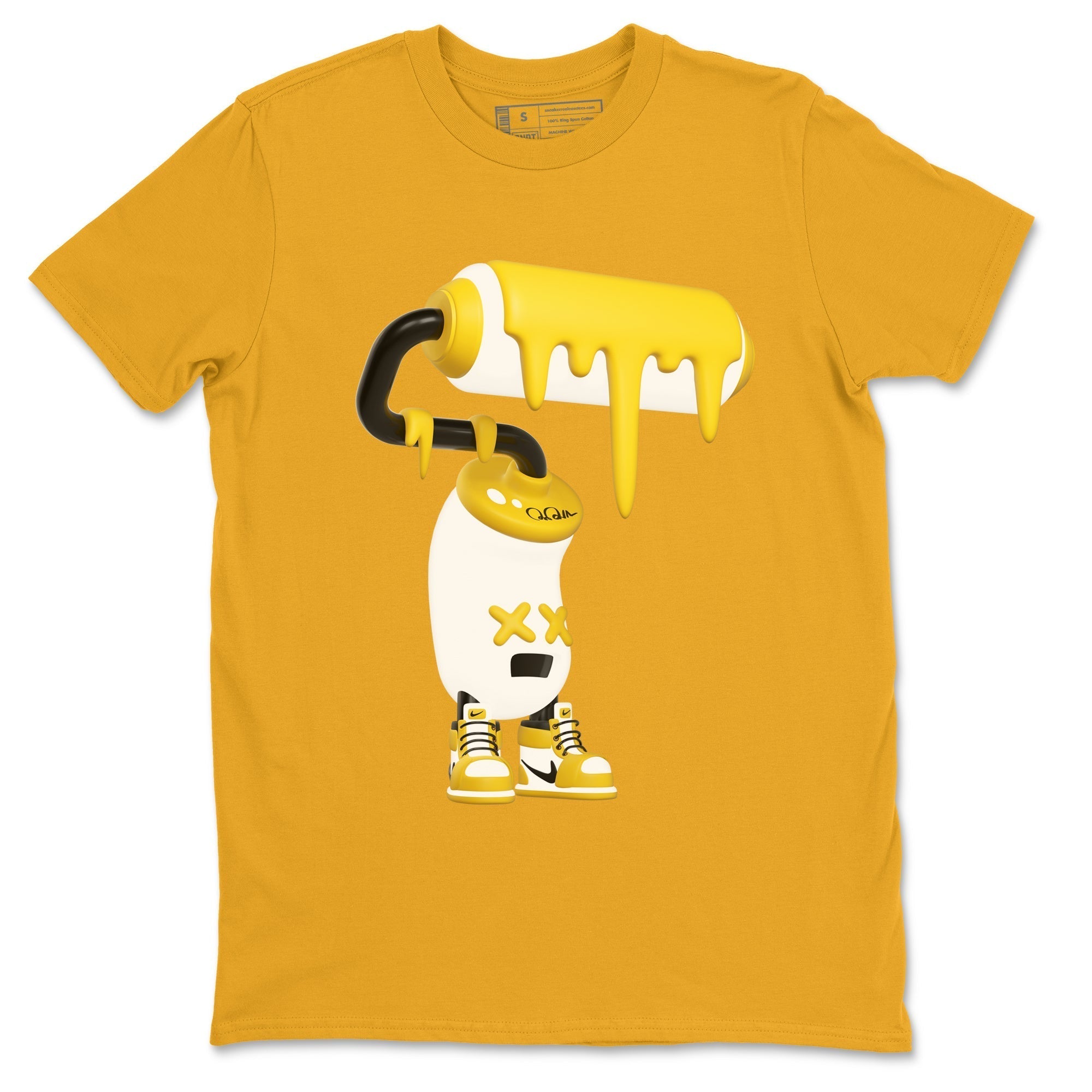 3D Paint Roller snkmatch Tees - Air Jordan 1 Yellow Ochre