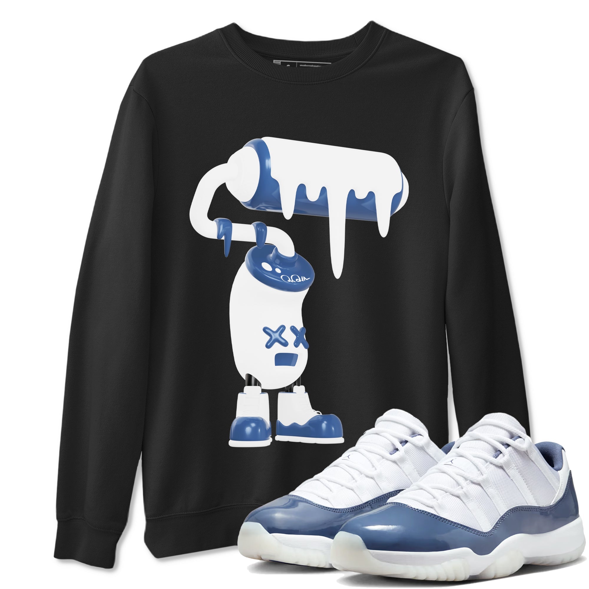 3D Paint Roller snkmatch Tees - Air Jordan 11 Diffused Blue