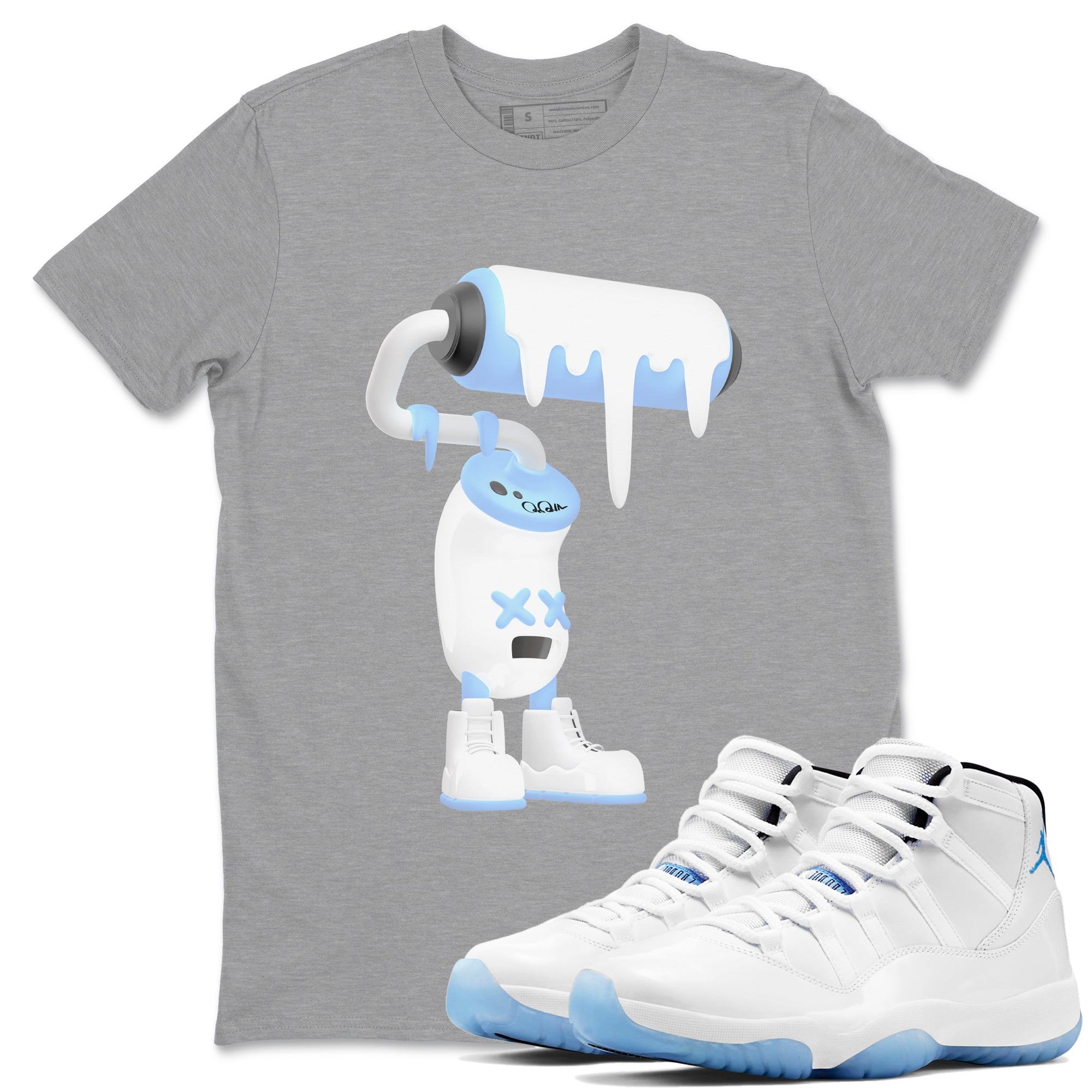 3D Paint Roller snkmatch Tees - Air Jordan 11 Legend Blue