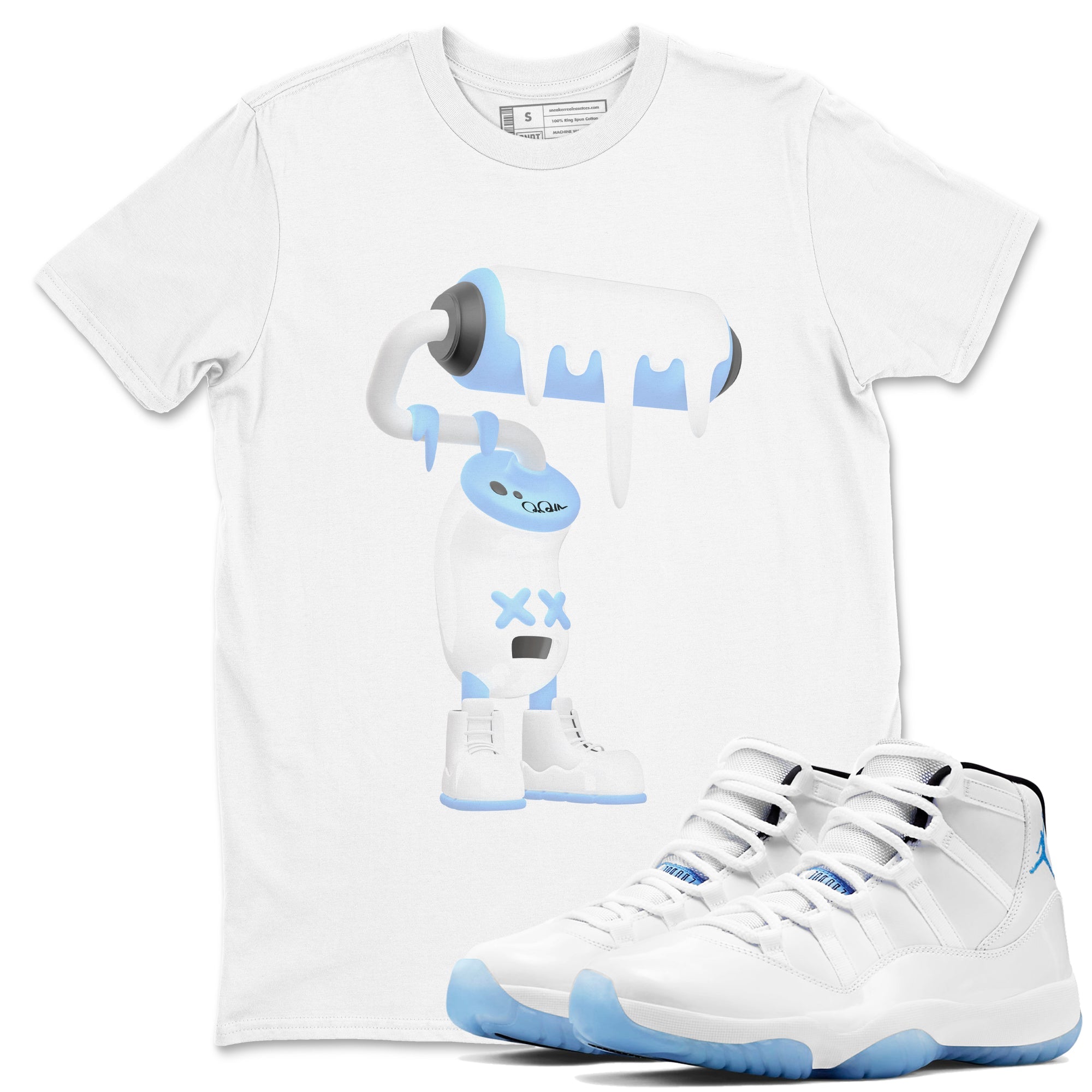 3D Paint Roller snkmatch Tees - Air Jordan 11 Legend Blue