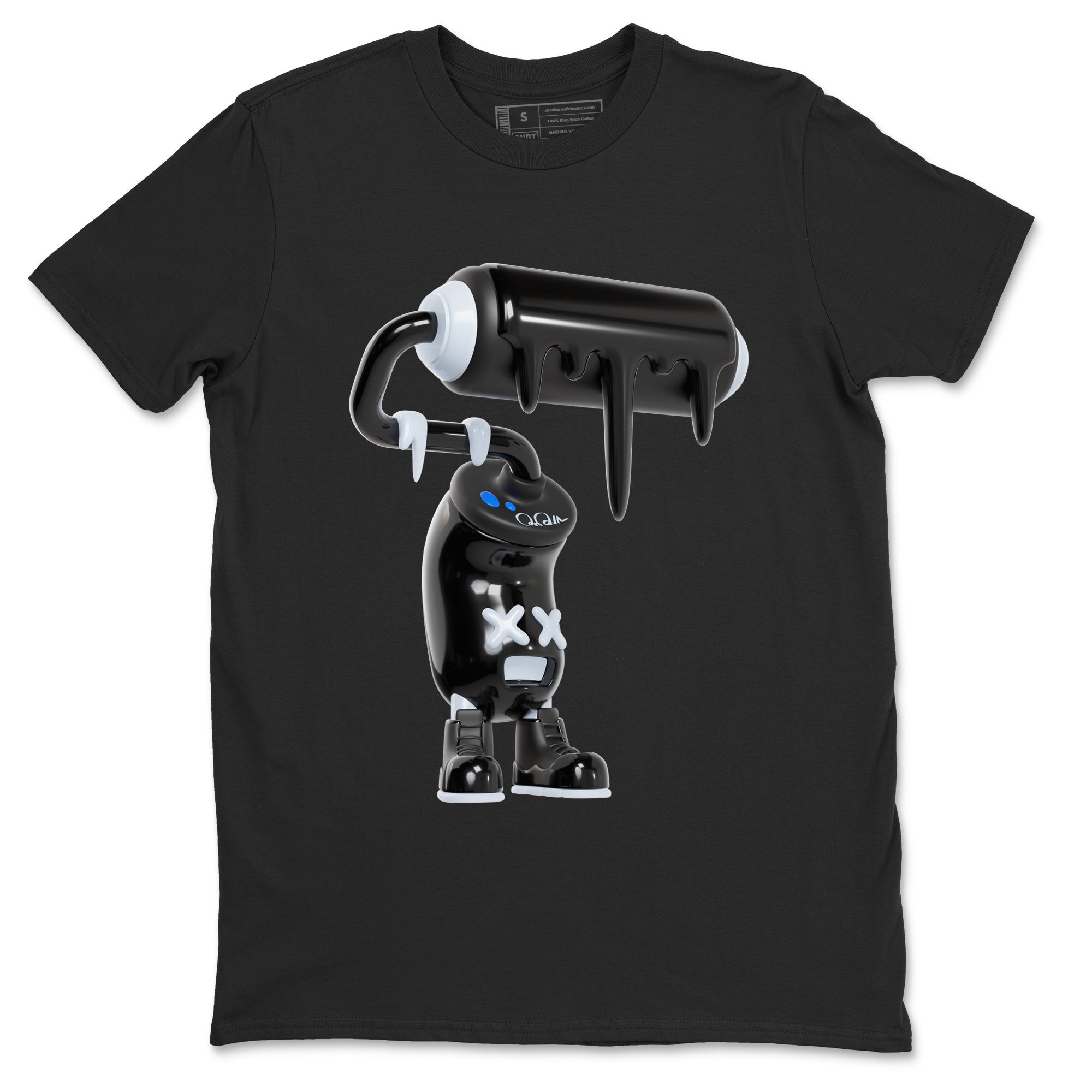 3D Paint Roller snkmatch Tees - Air Jordan 11 Black and Varsity Royal
