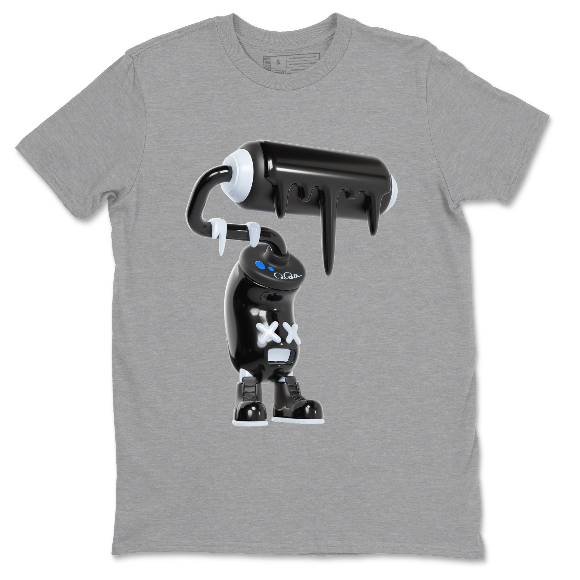 3D Paint Roller snkmatch Tees - Air Jordan 11 Black and Varsity Royal