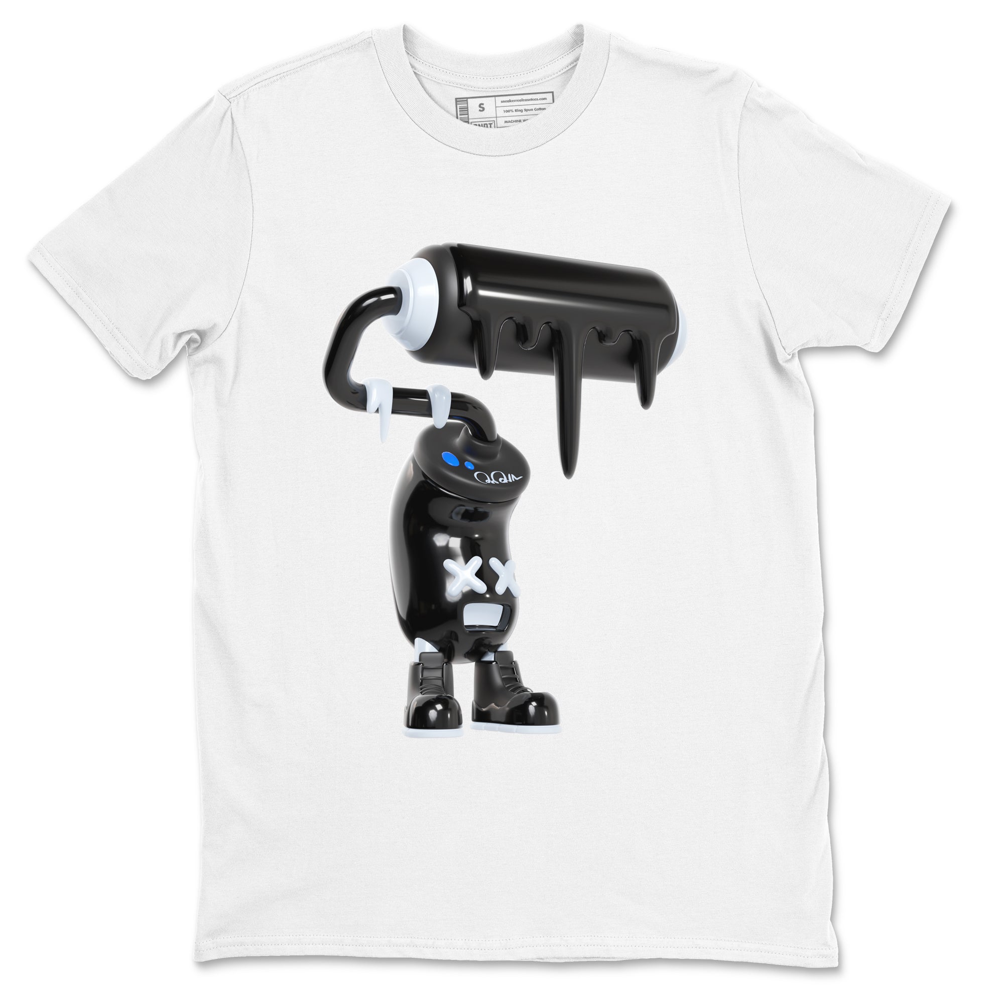 3D Paint Roller snkmatch Tees - Air Jordan 11 Black and Varsity Royal