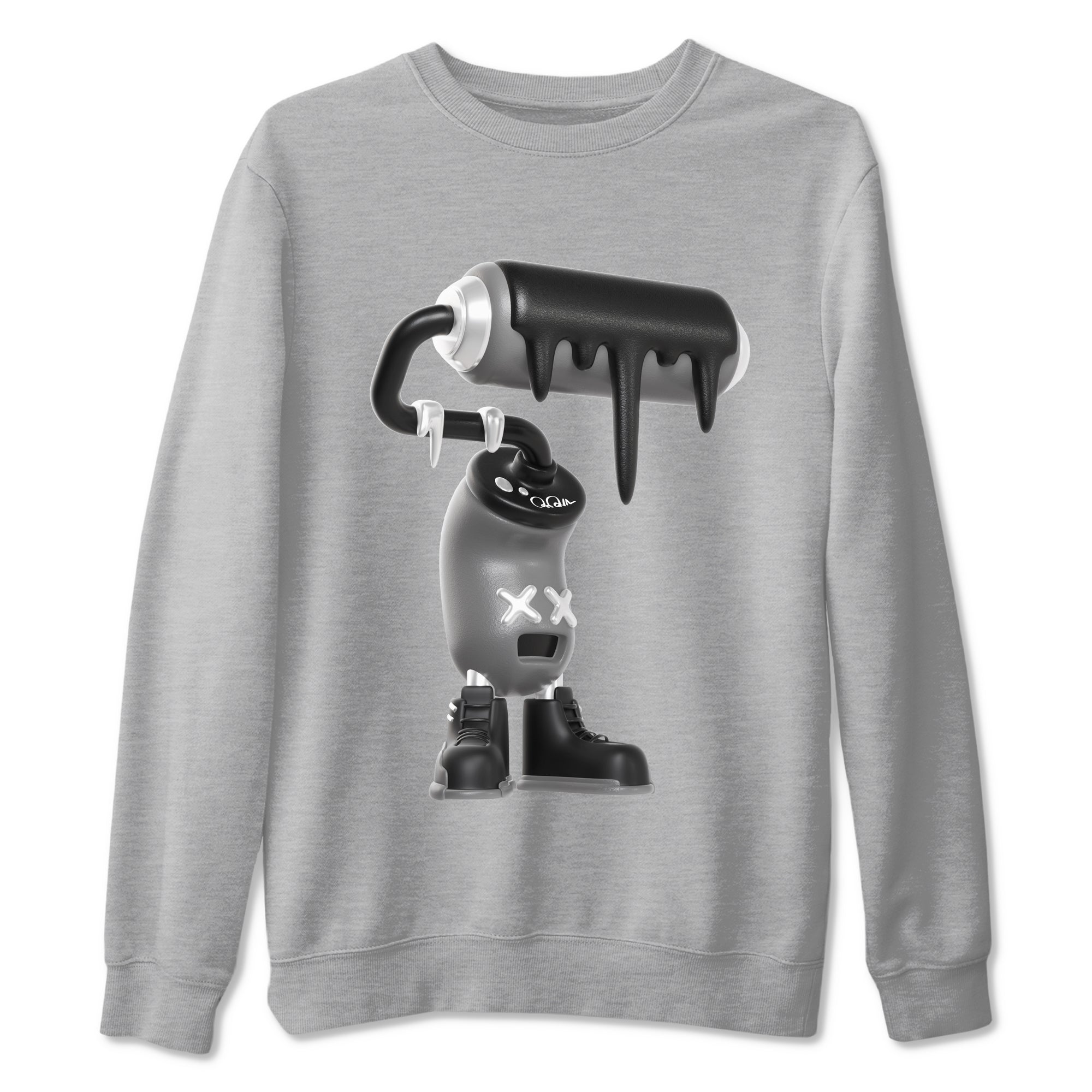 3D Paint Roller snkmatch Tees - Air Jordan 12 Black Wolf Grey