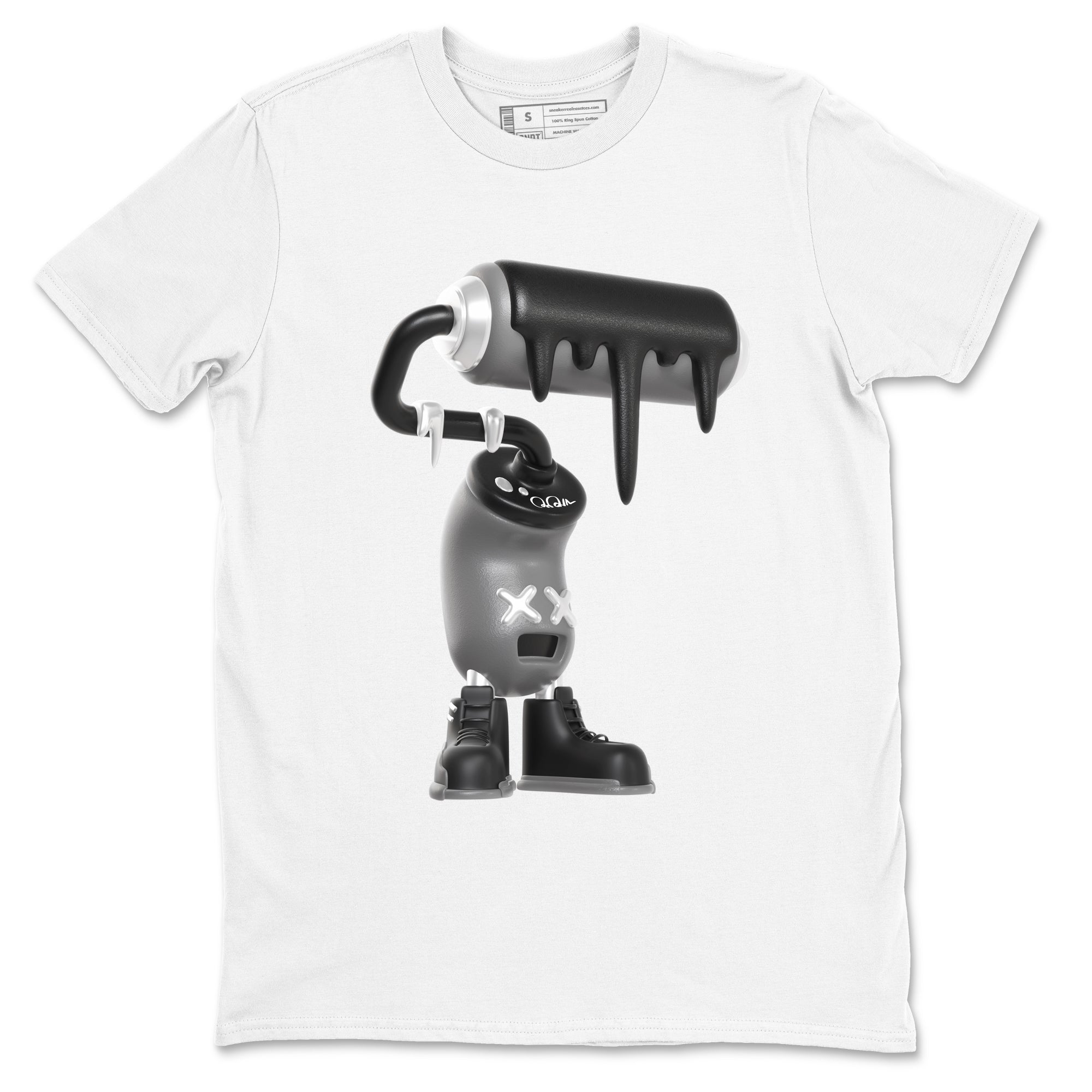 3D Paint Roller snkmatch Tees - Air Jordan 12 Black Wolf Grey